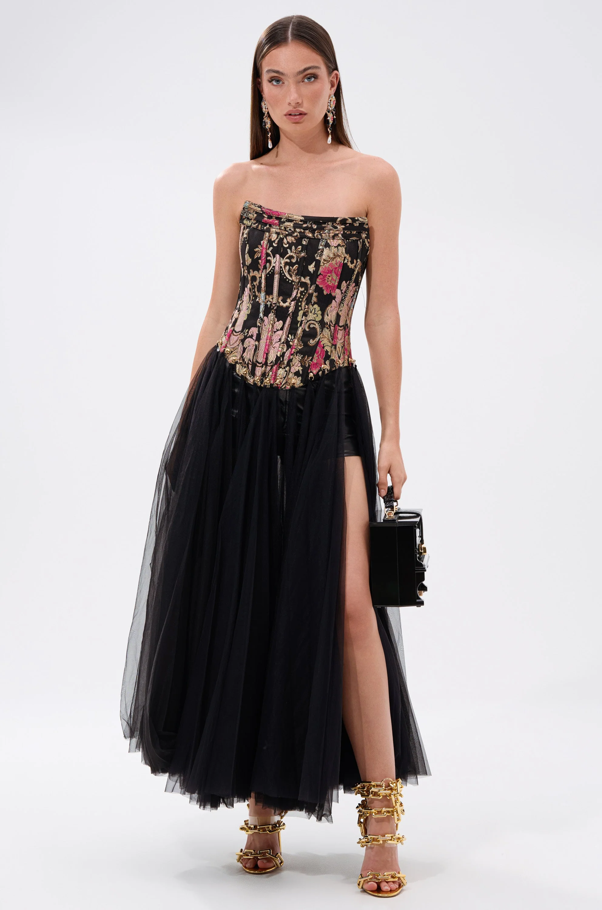 ROYAL TULLE TRIM CORSET TOP - Image 2