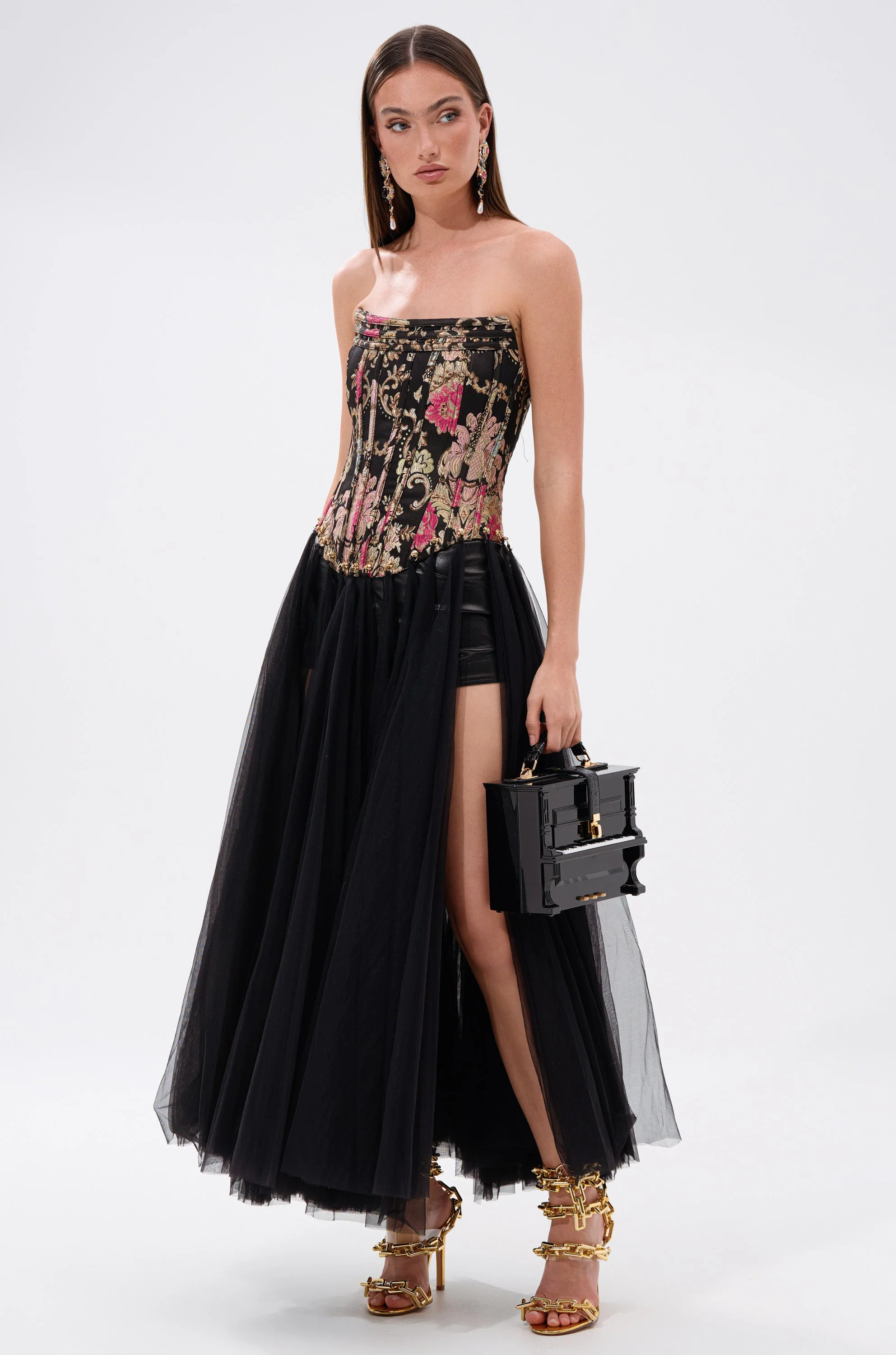 ROYAL TULLE TRIM CORSET TOP - Image 3