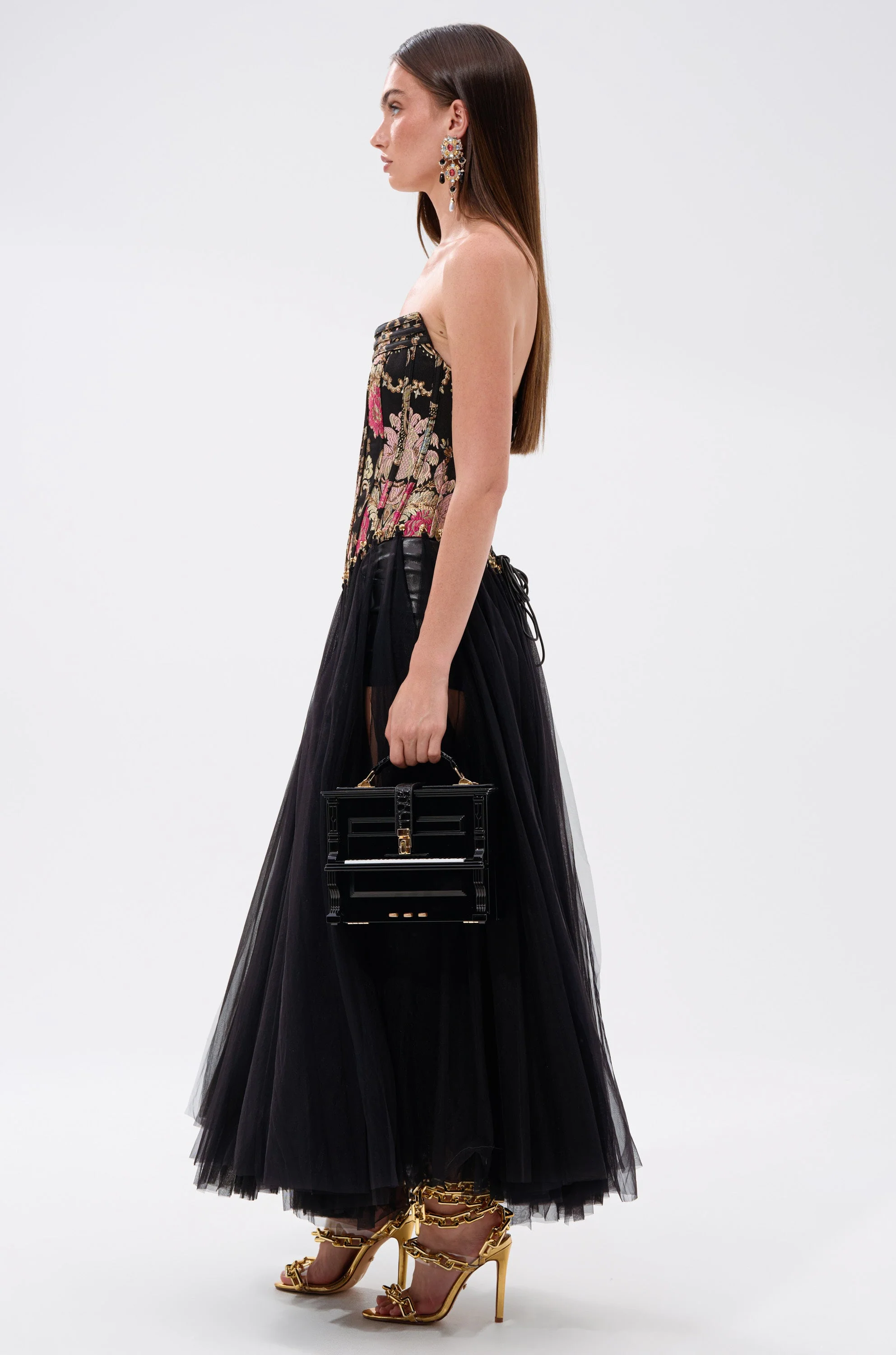 ROYAL TULLE TRIM CORSET TOP - Image 4