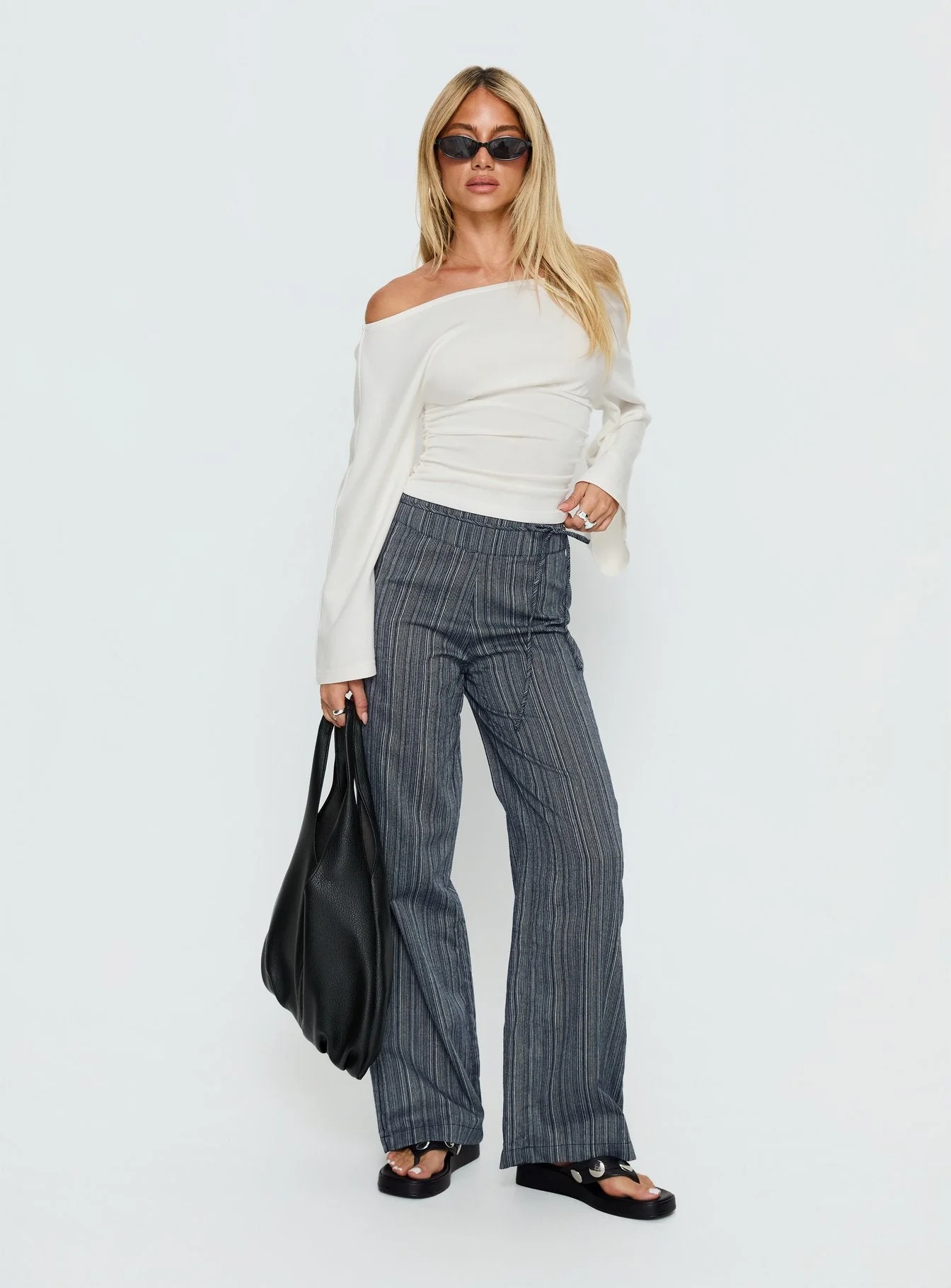 Rush Hours Tie Up Pants Navy - Image 3