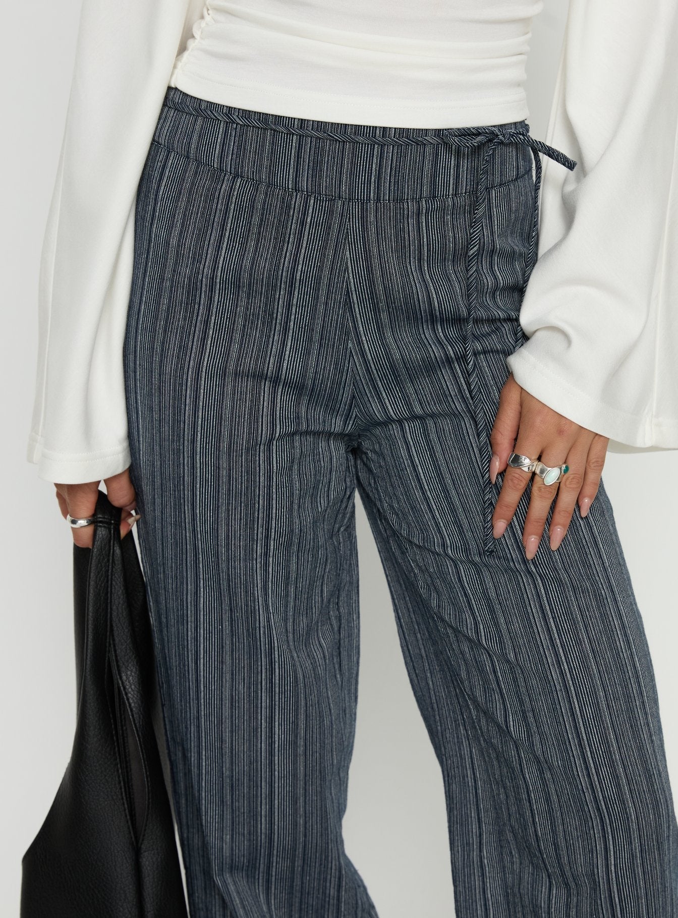 Rush Hours Tie Up Pants Navy - Image 6