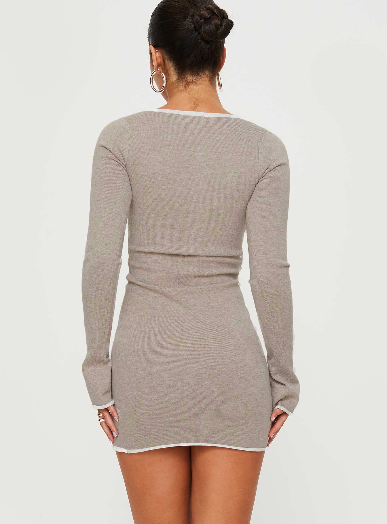 Rutter Long Sleeve Mini Dress Grey - Image 5