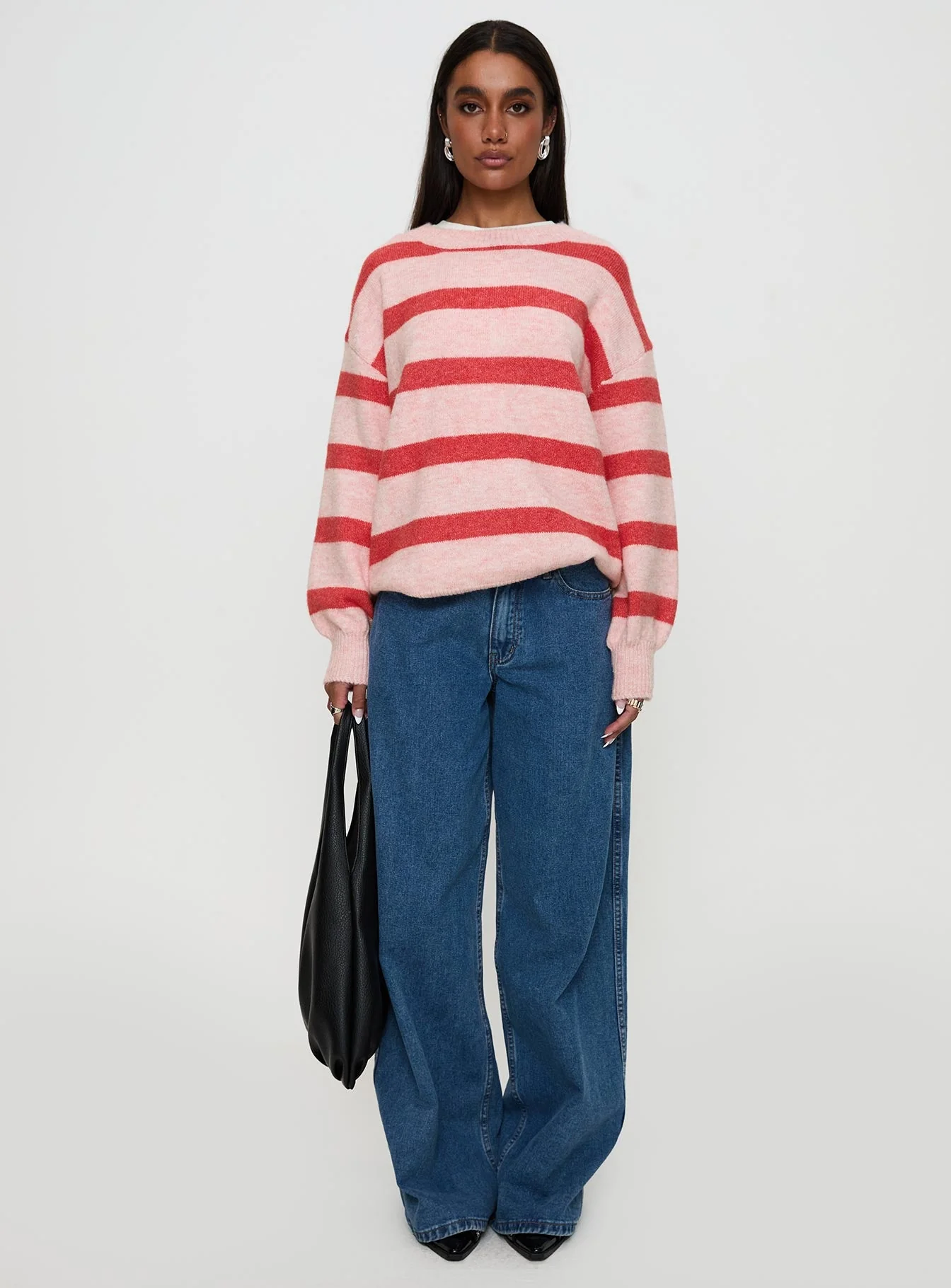 Ryanna Sweater Pink / Red Stripe - Image 7