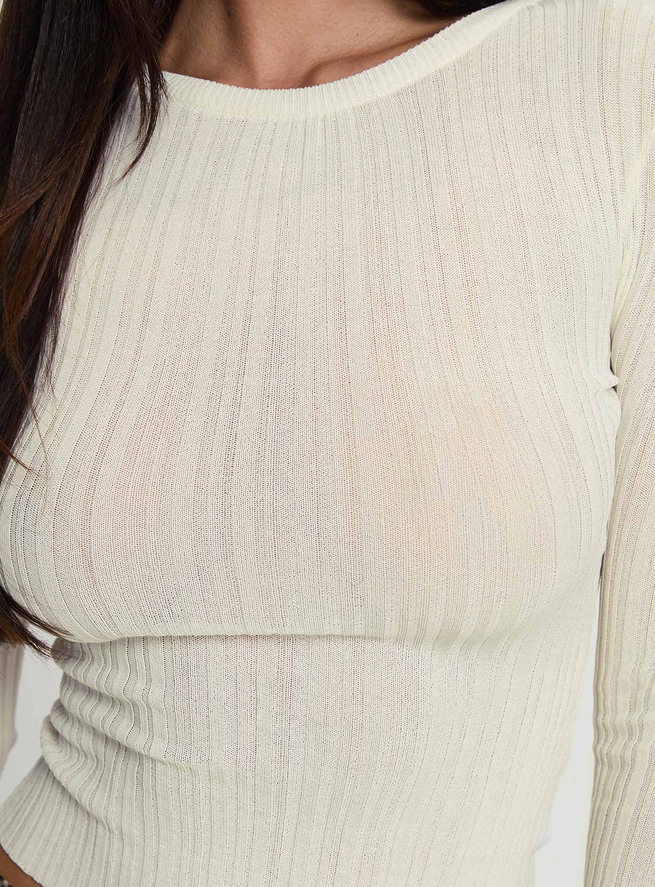 Rylin Long Sleeve Top Cream - Image 6