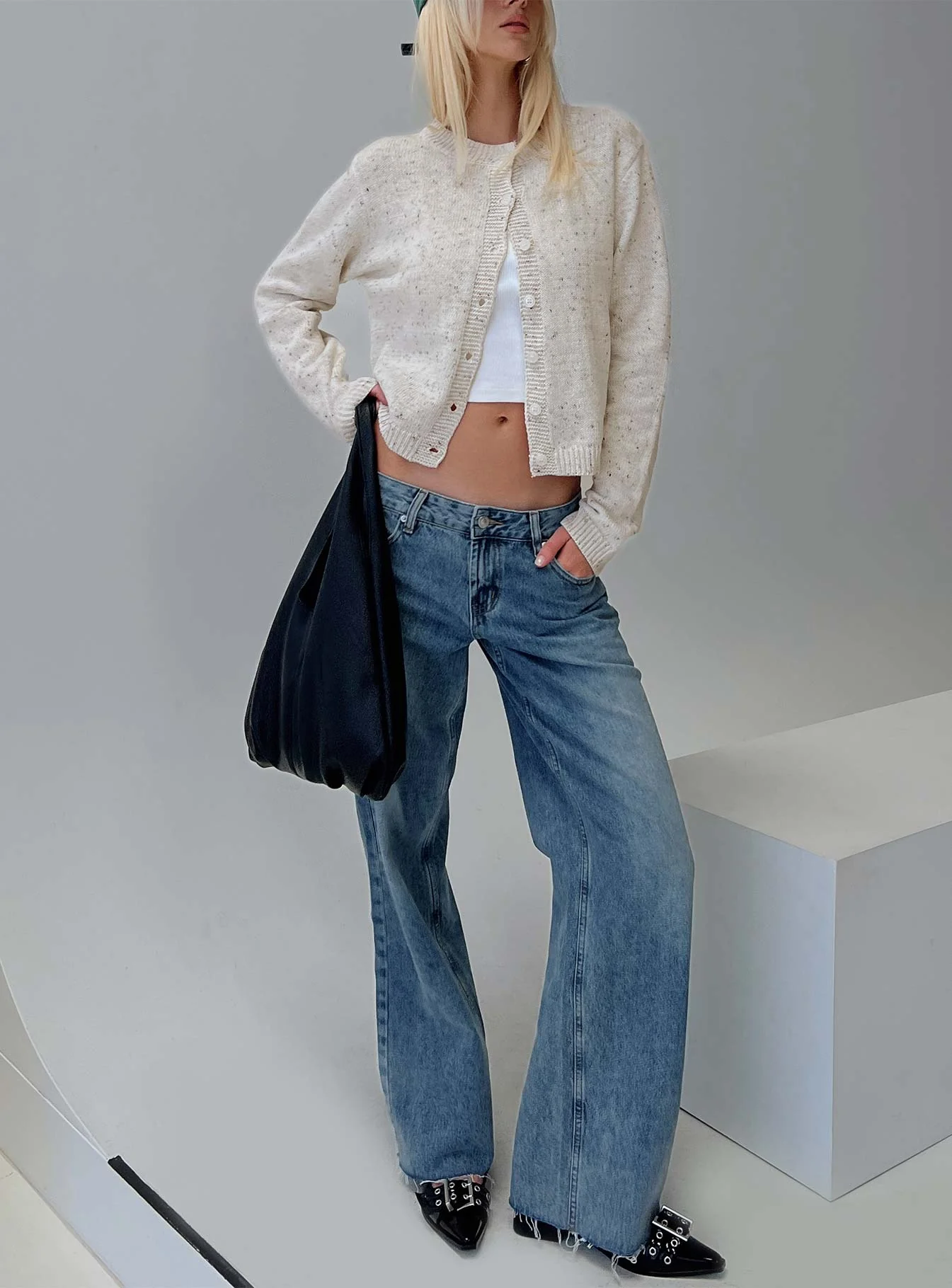 Sabryna Low Rise Straight Leg Jeans Blue - Image 8