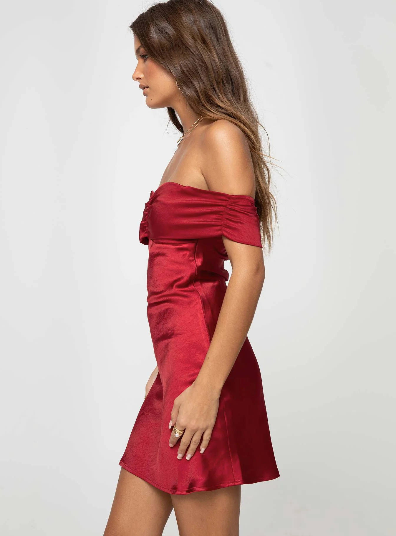 Sadee Mini Dress Red Tall - Image 3