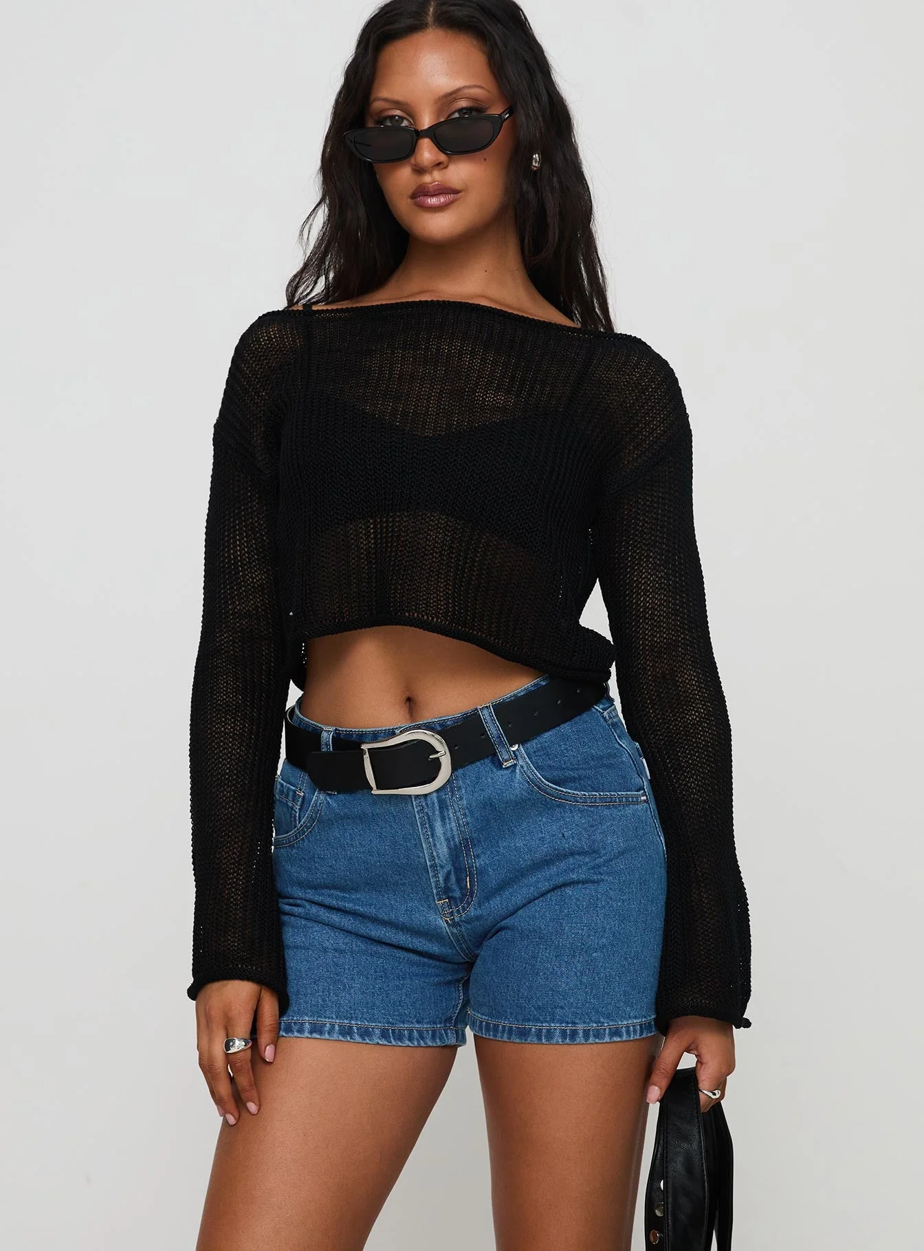 Saldana Shorts Mid Blue Denim - Image 2