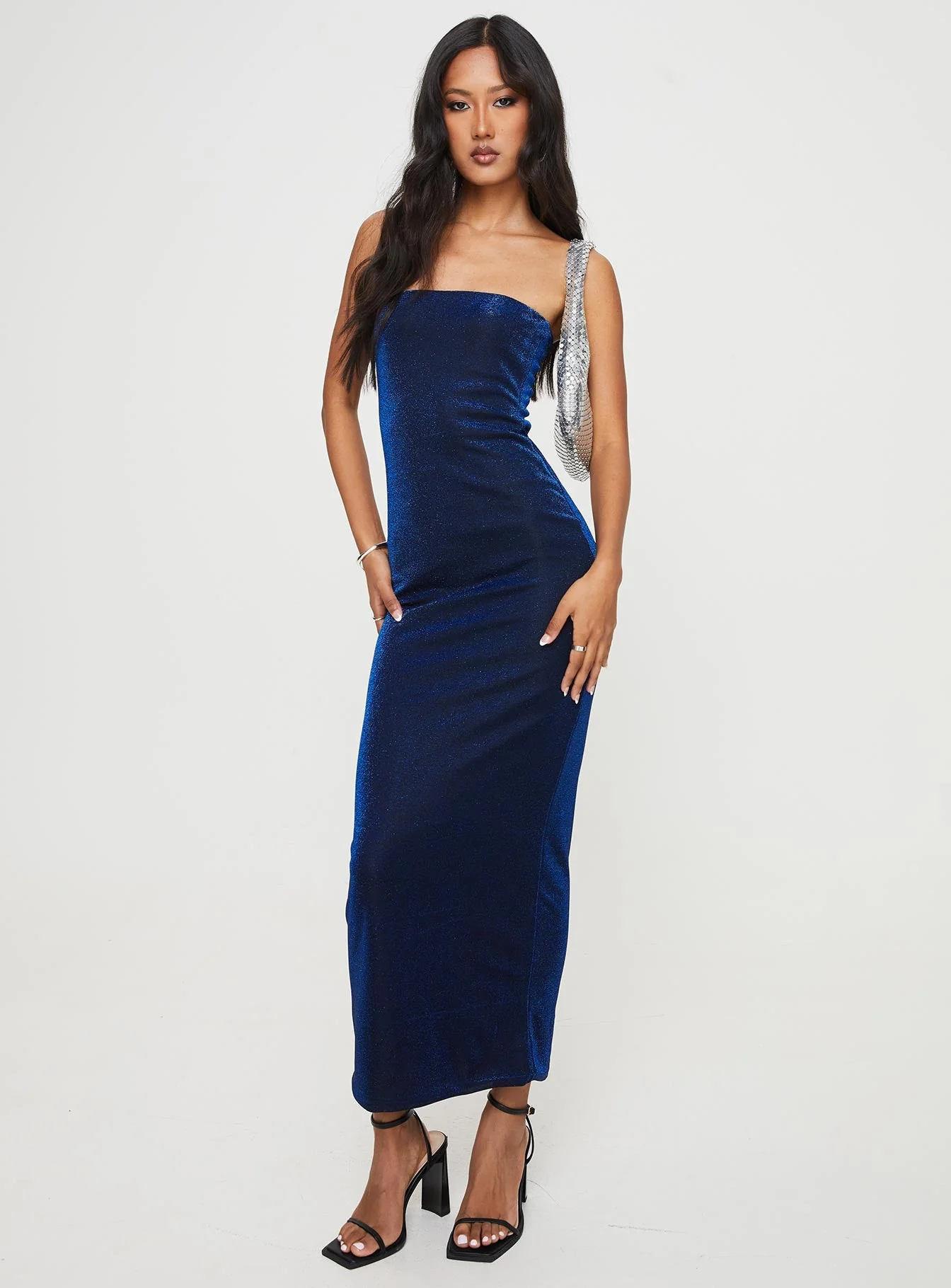 Samper Strapless Maxi Dress Navy Lower Impact - Image 2