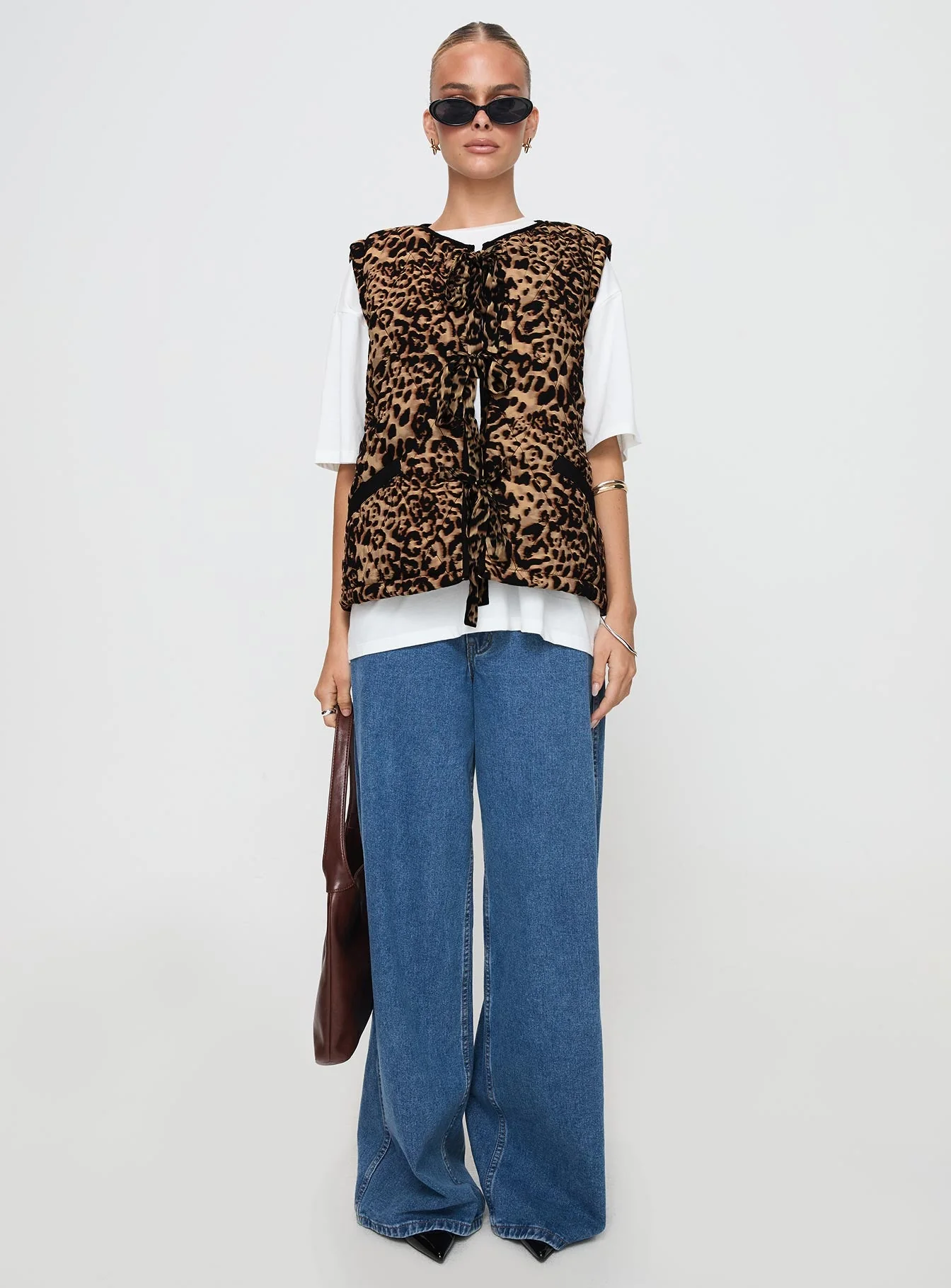 Samual Quilted Vest Leopard - Image 7