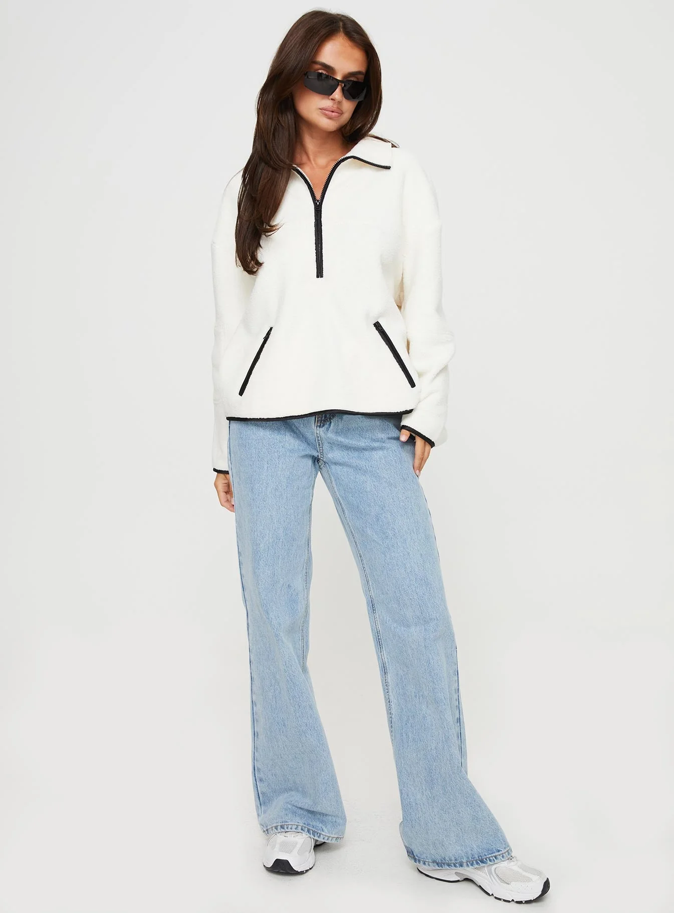 Samuel Polar Fleece Sweater Cream - Image 5