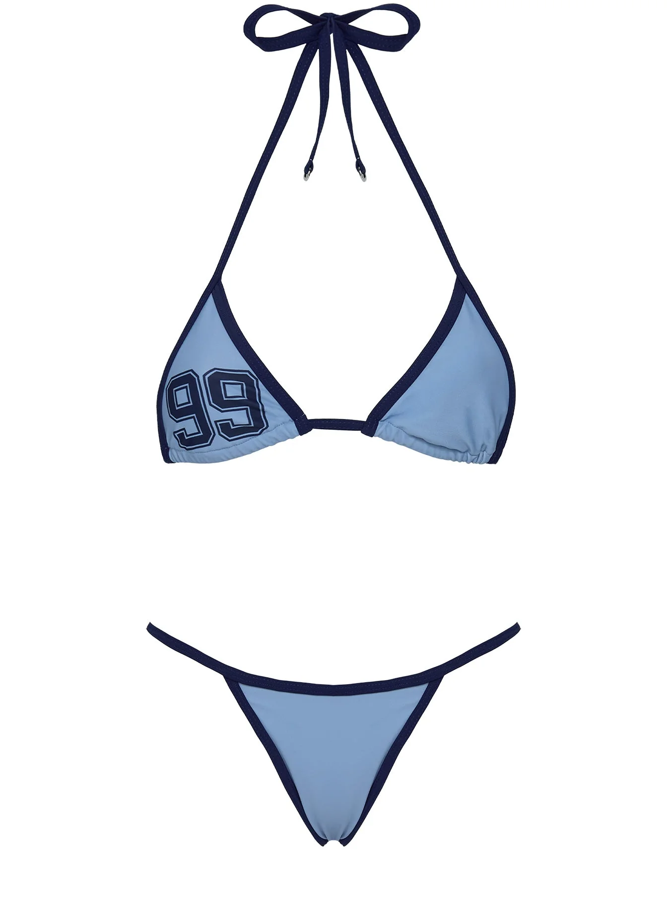 Sandbar Triangle Bikini Top Blue - Image 5