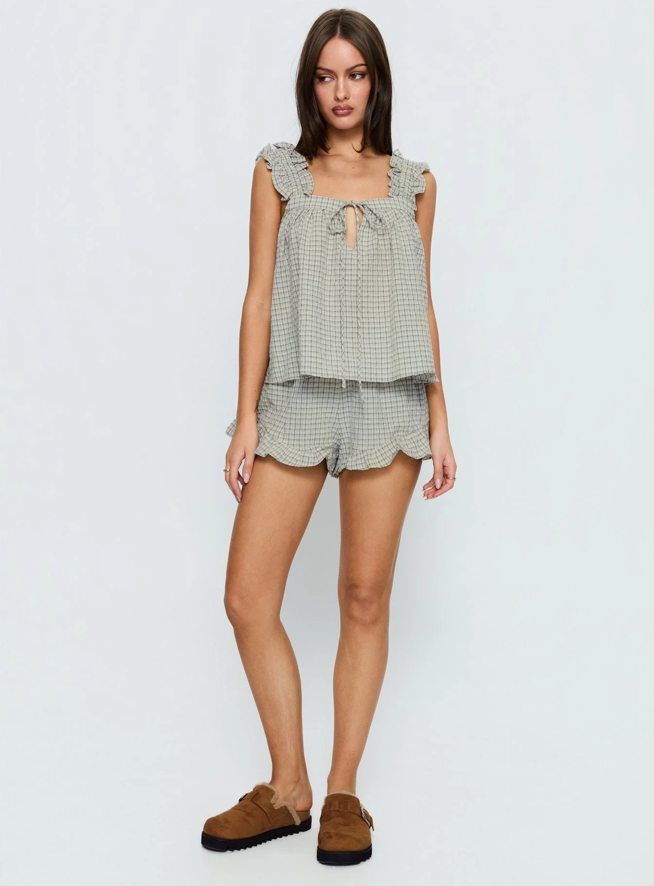 Santabelle Frill Top Check - Image 3