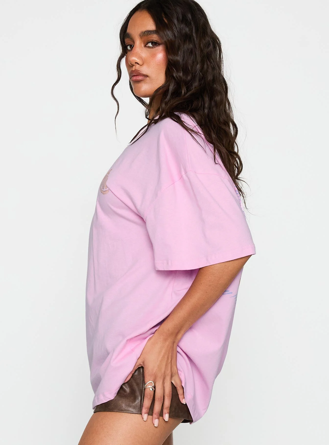 Sardines Please Oversized Tee Pink - Image 4