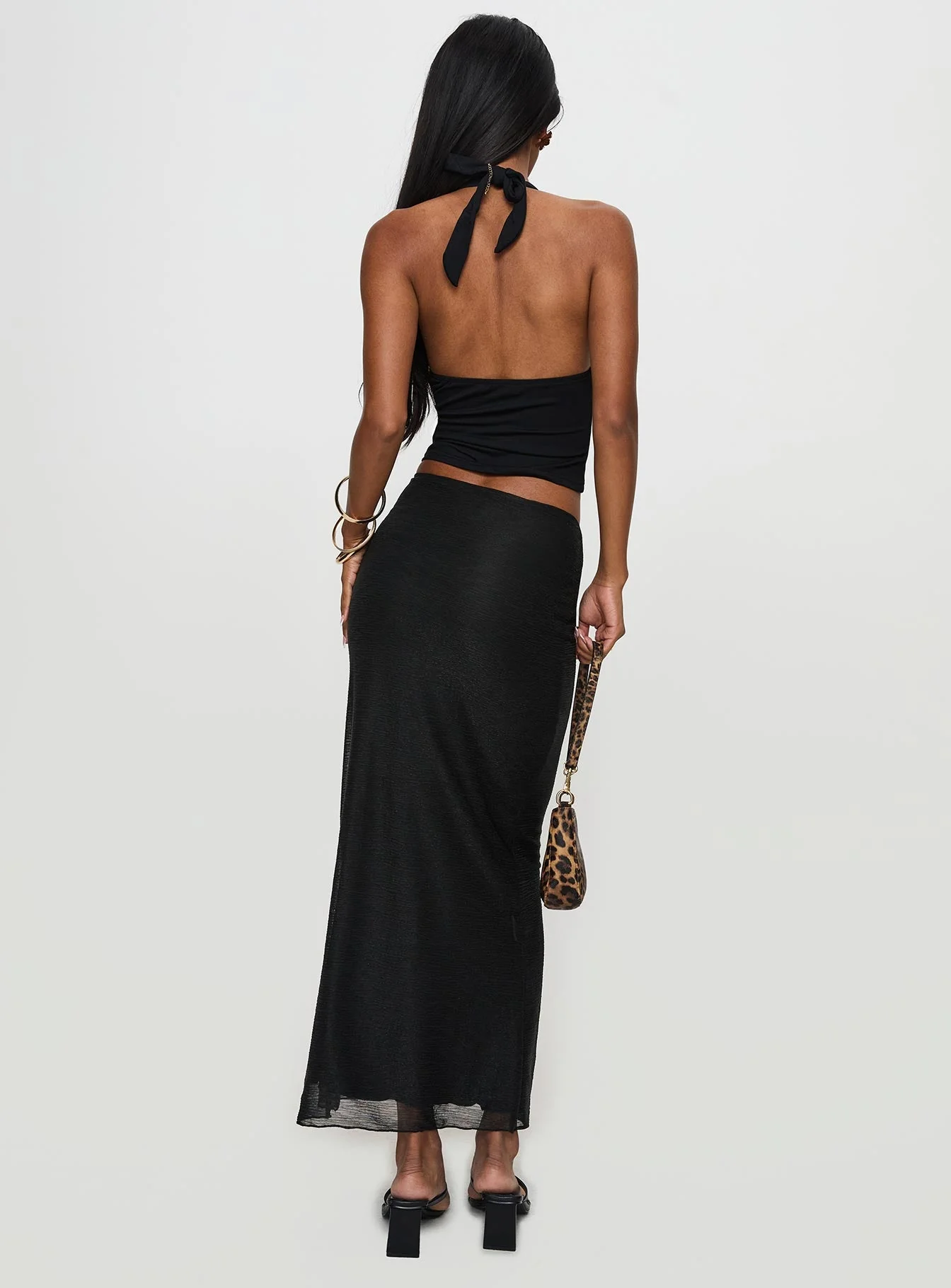 Satine Maxi Skirt Black - Image 4