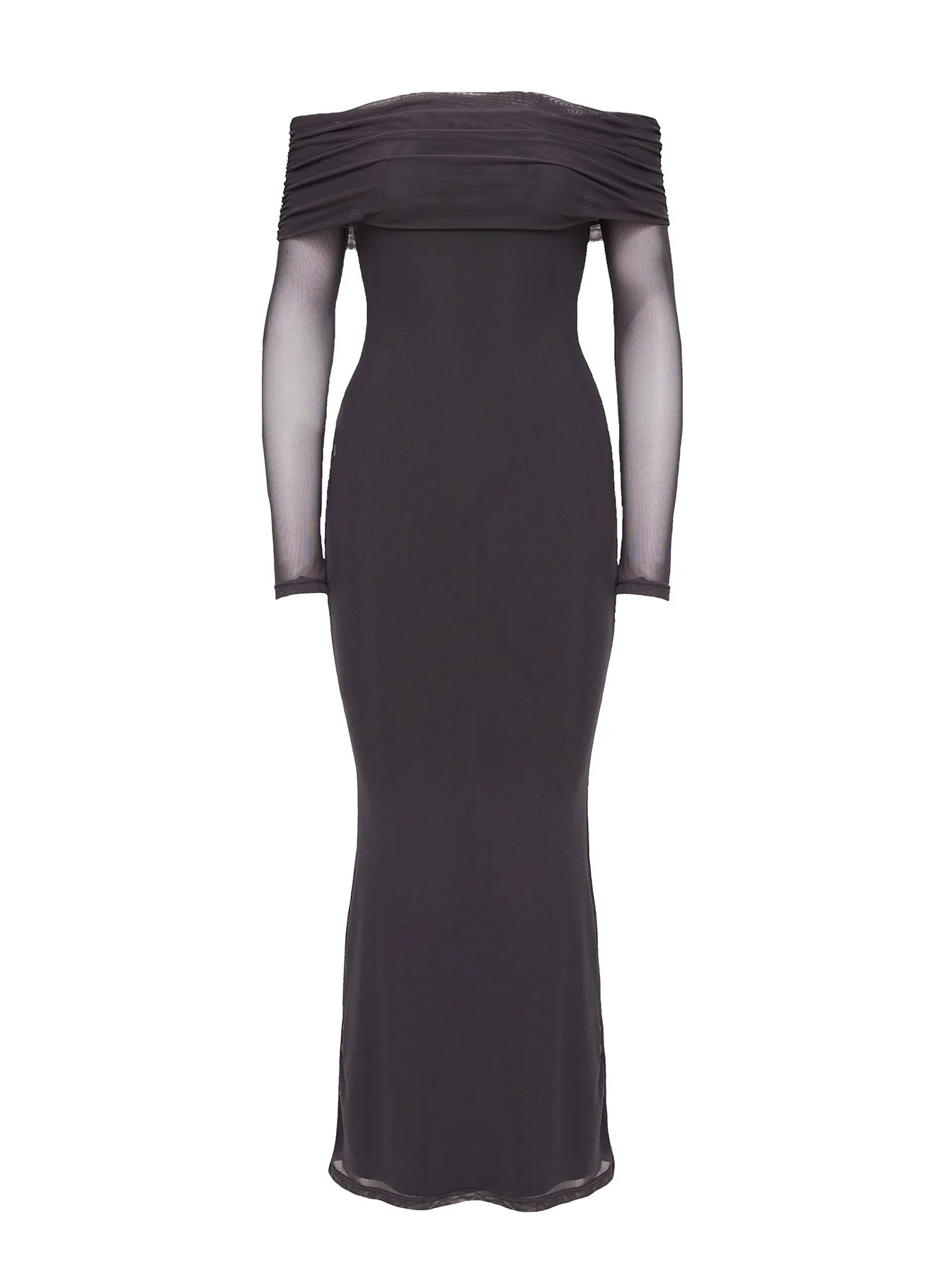 Saywell Off The Shoulder Maxi Dress Charcoal - Image 8