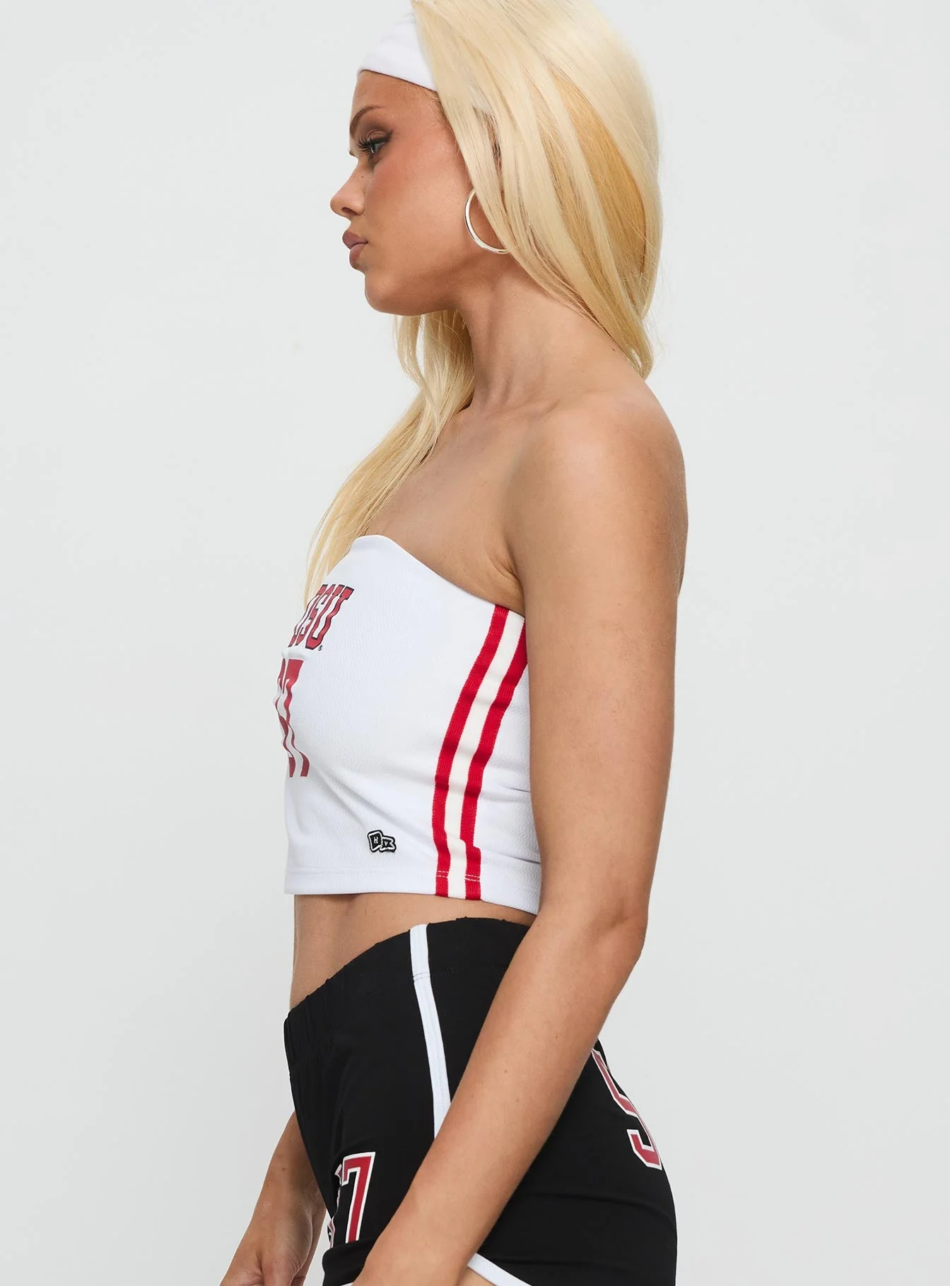 SDSU Jersey Tube Top White - Image 4