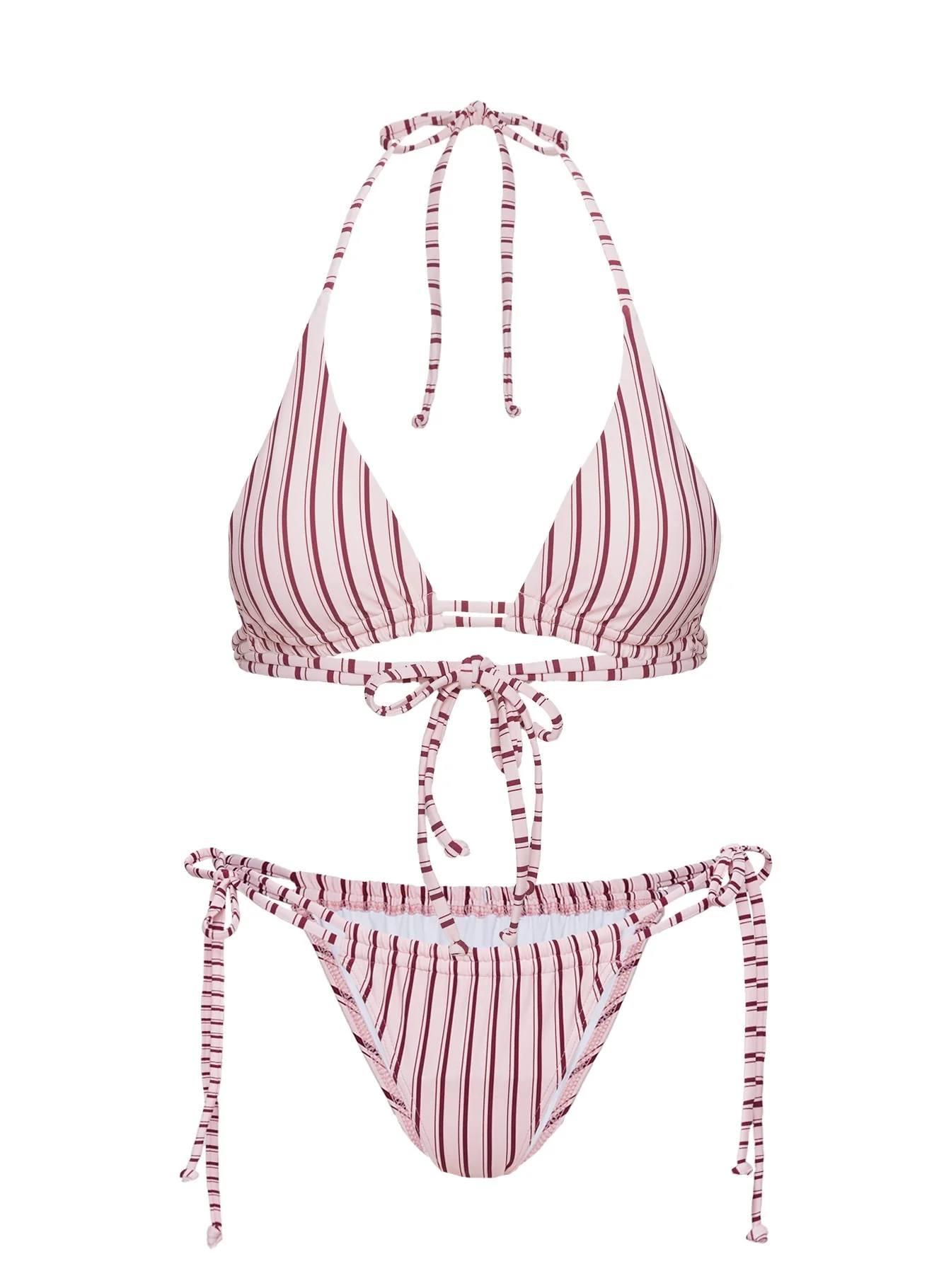Seahaven Traingle Bikini Top Pink Stripe - Image 5