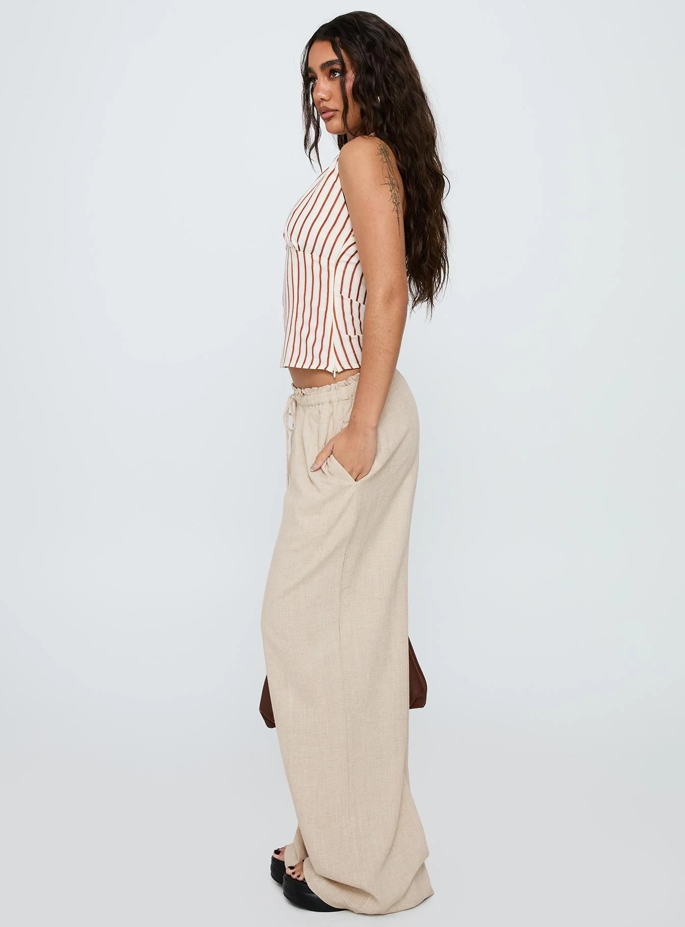 Seascape Oversize Tie Pants Natural - Image 4