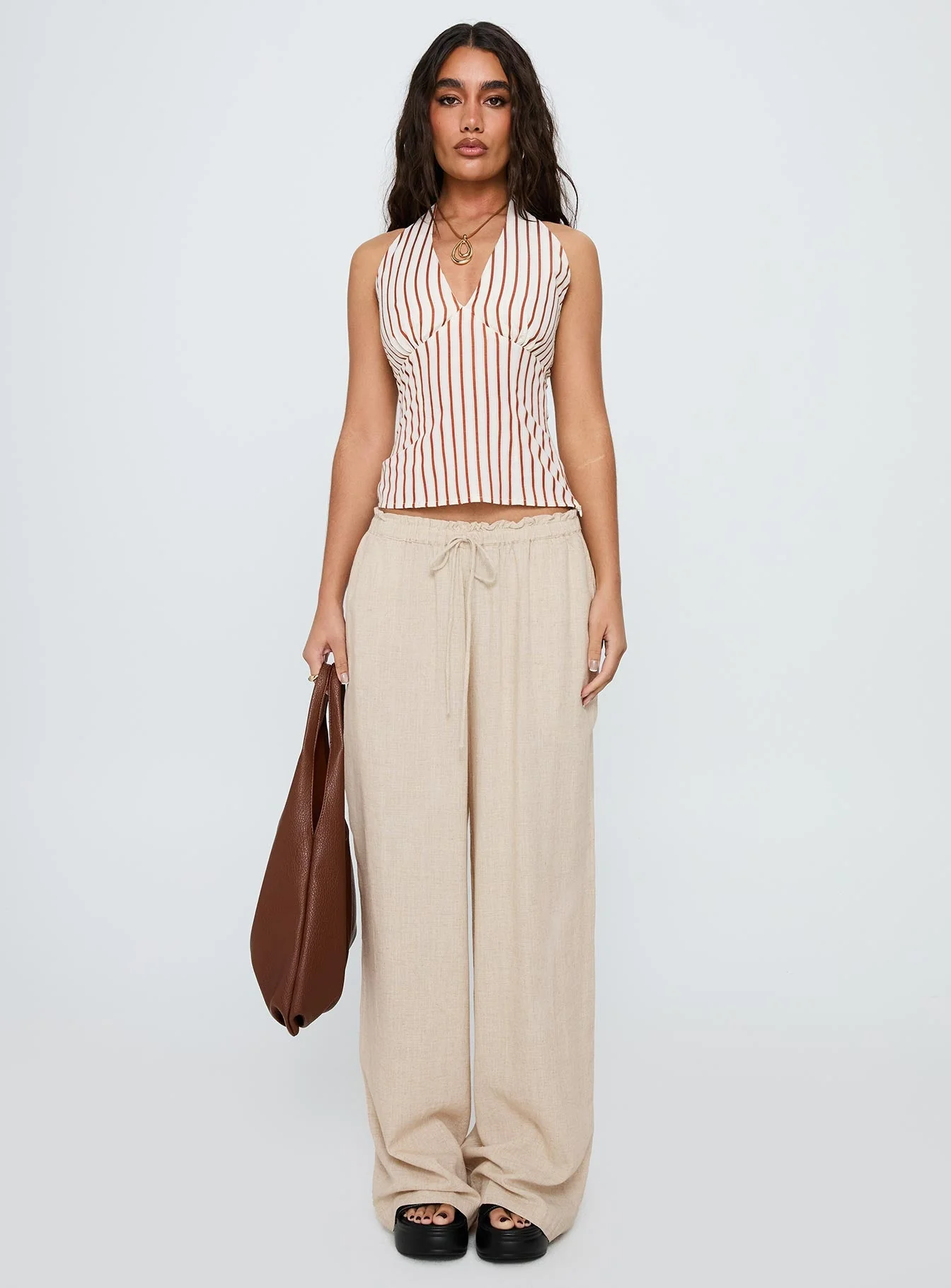 Seascape Oversize Tie Pants Natural - Image 7