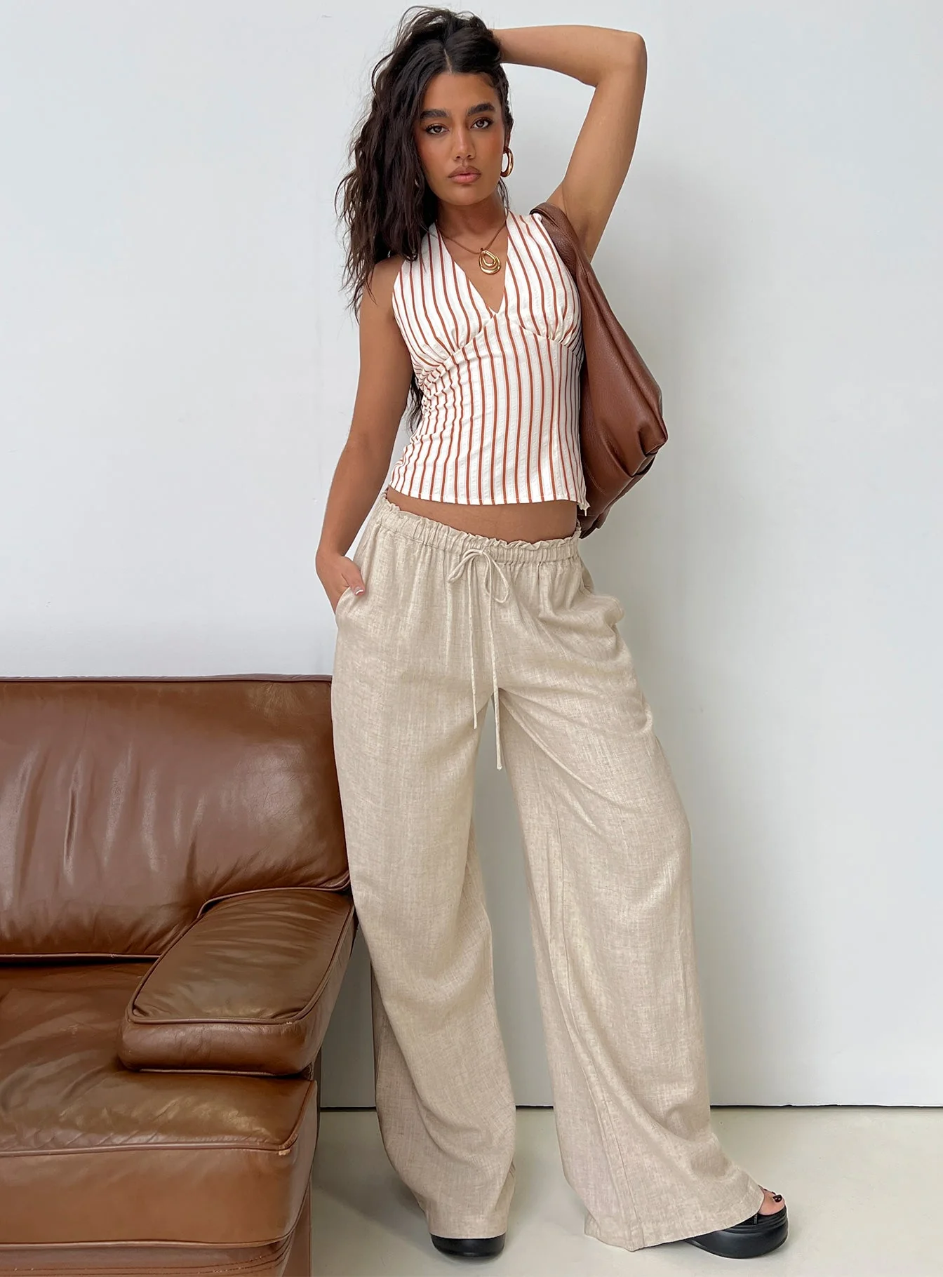 Seascape Oversize Tie Pants Natural - Image 8