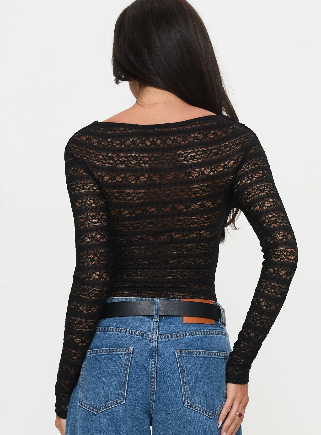 Secret Of Us Off Shoulder Lace Bodysuit Black - Image 5
