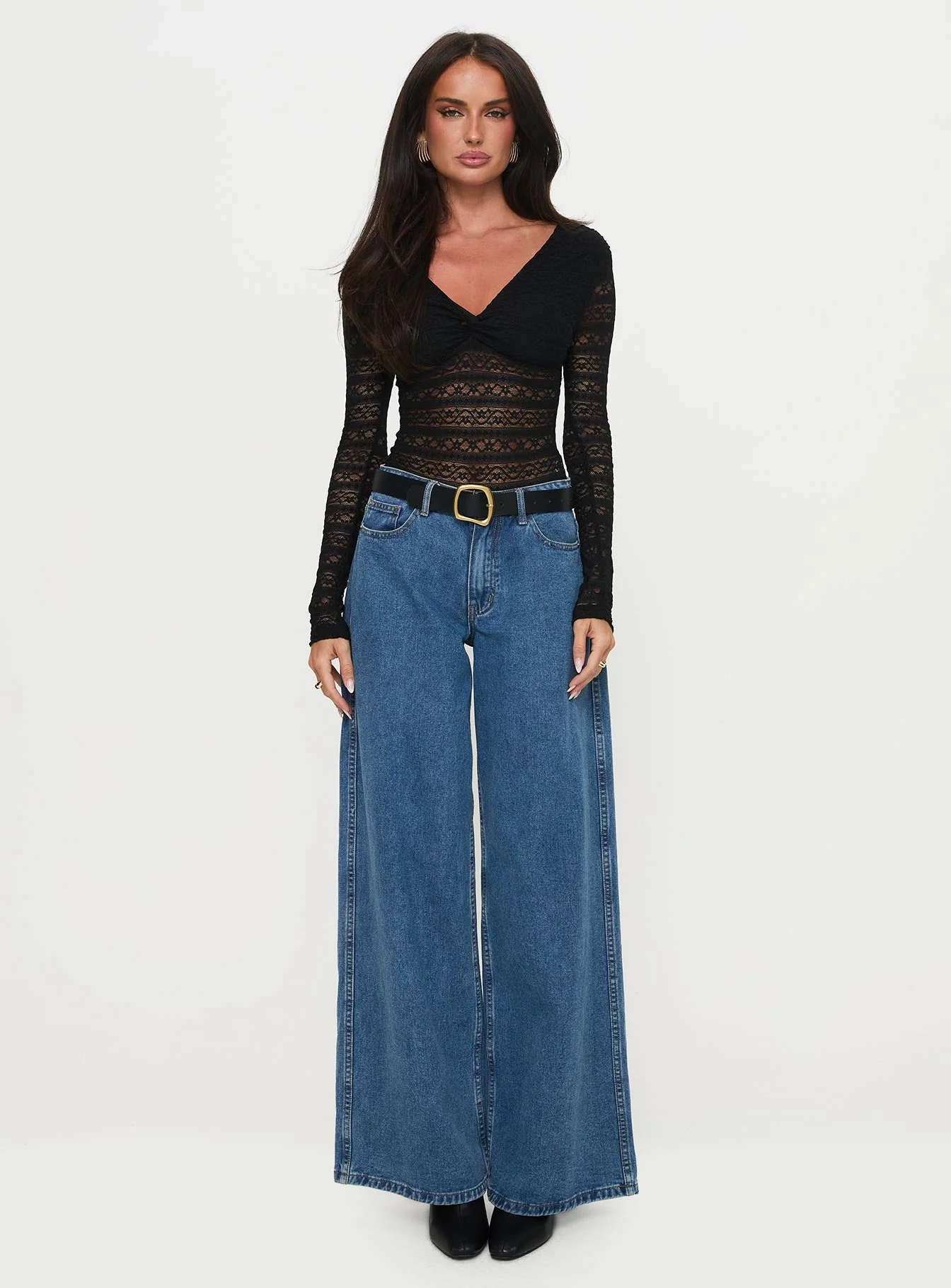 Secret Of Us Off Shoulder Lace Bodysuit Black - Image 7