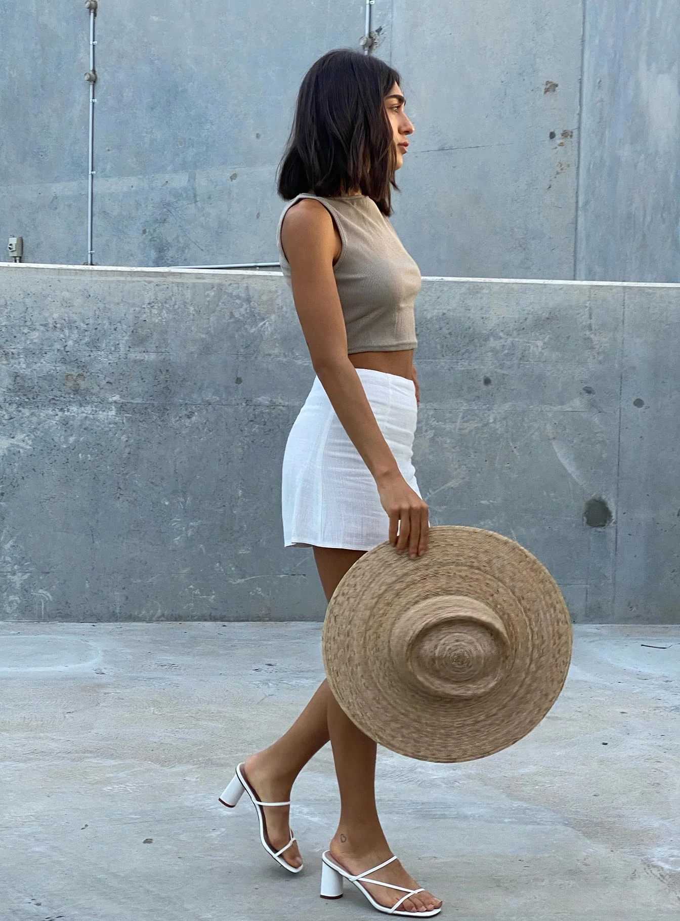 Selby Mini Skirt White Petite - Image 2