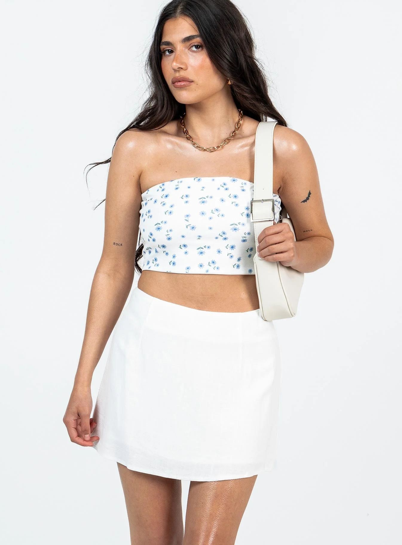 Selby Mini Skirt White Petite - Image 7