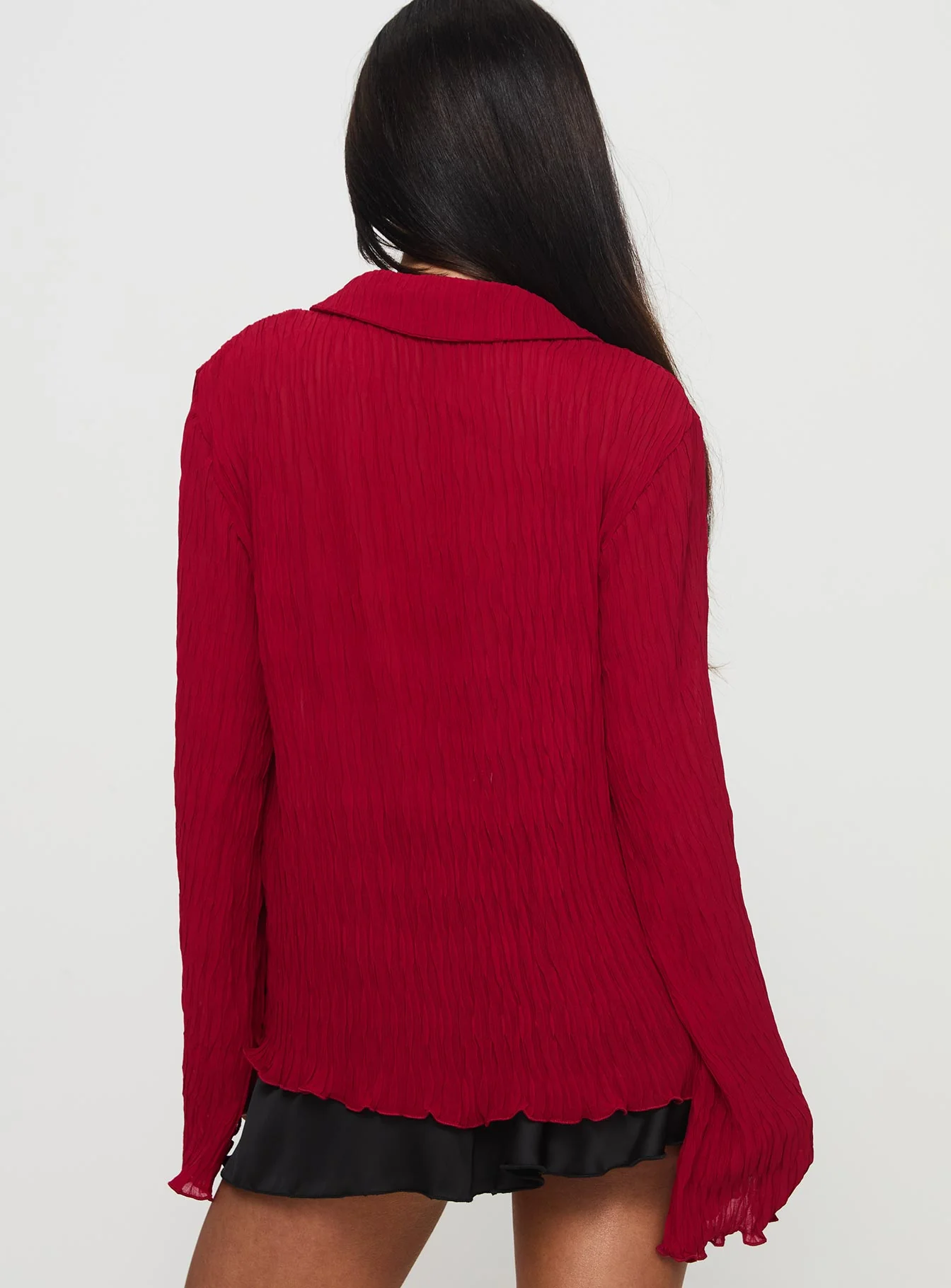 Selma Shirt Burgundy - Image 5