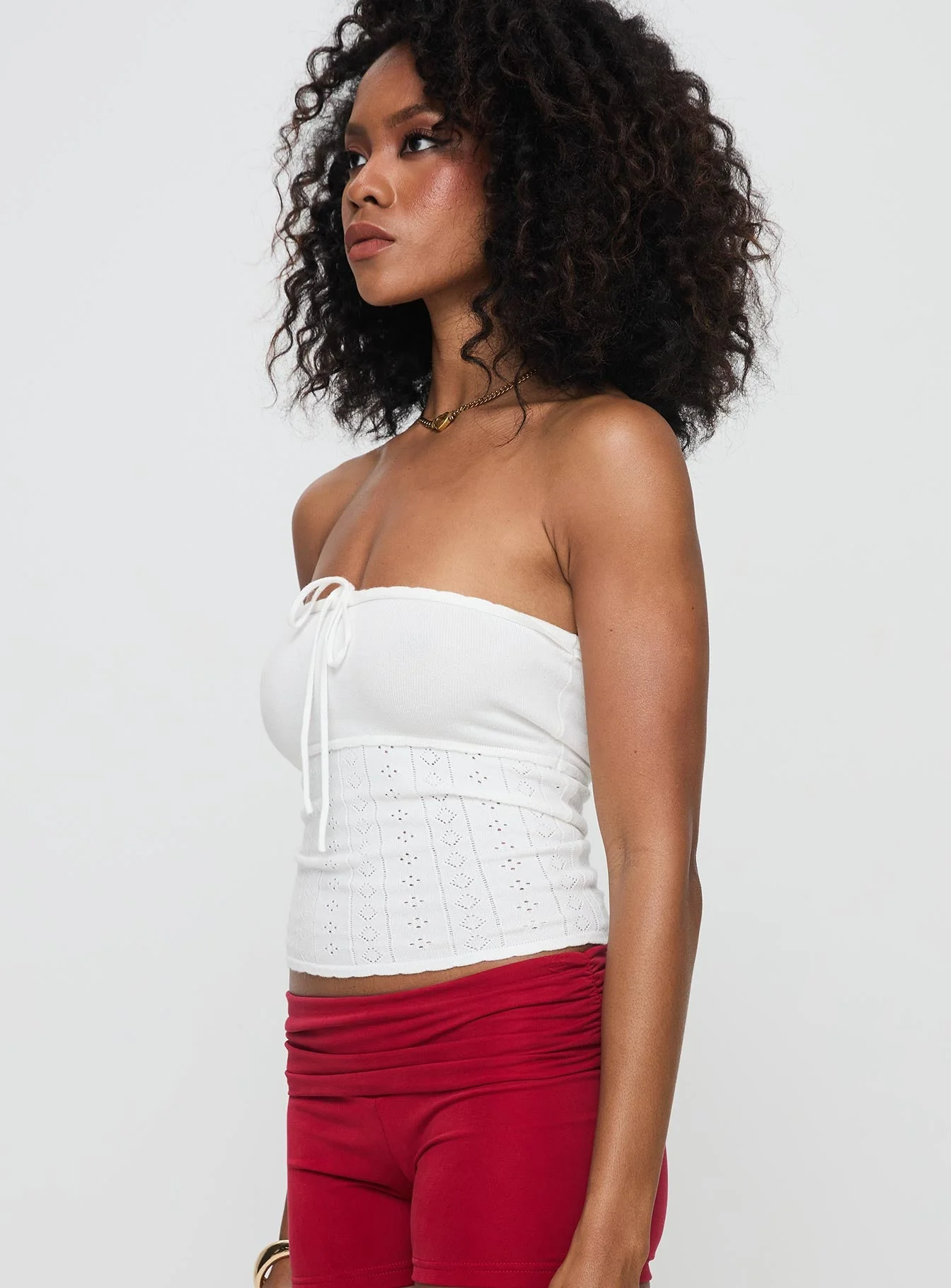 Seona Strapless Top White - Image 4