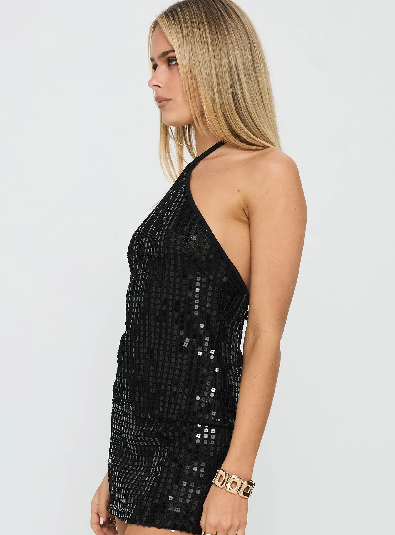 September Sunsets Halter Top Black - Image 4