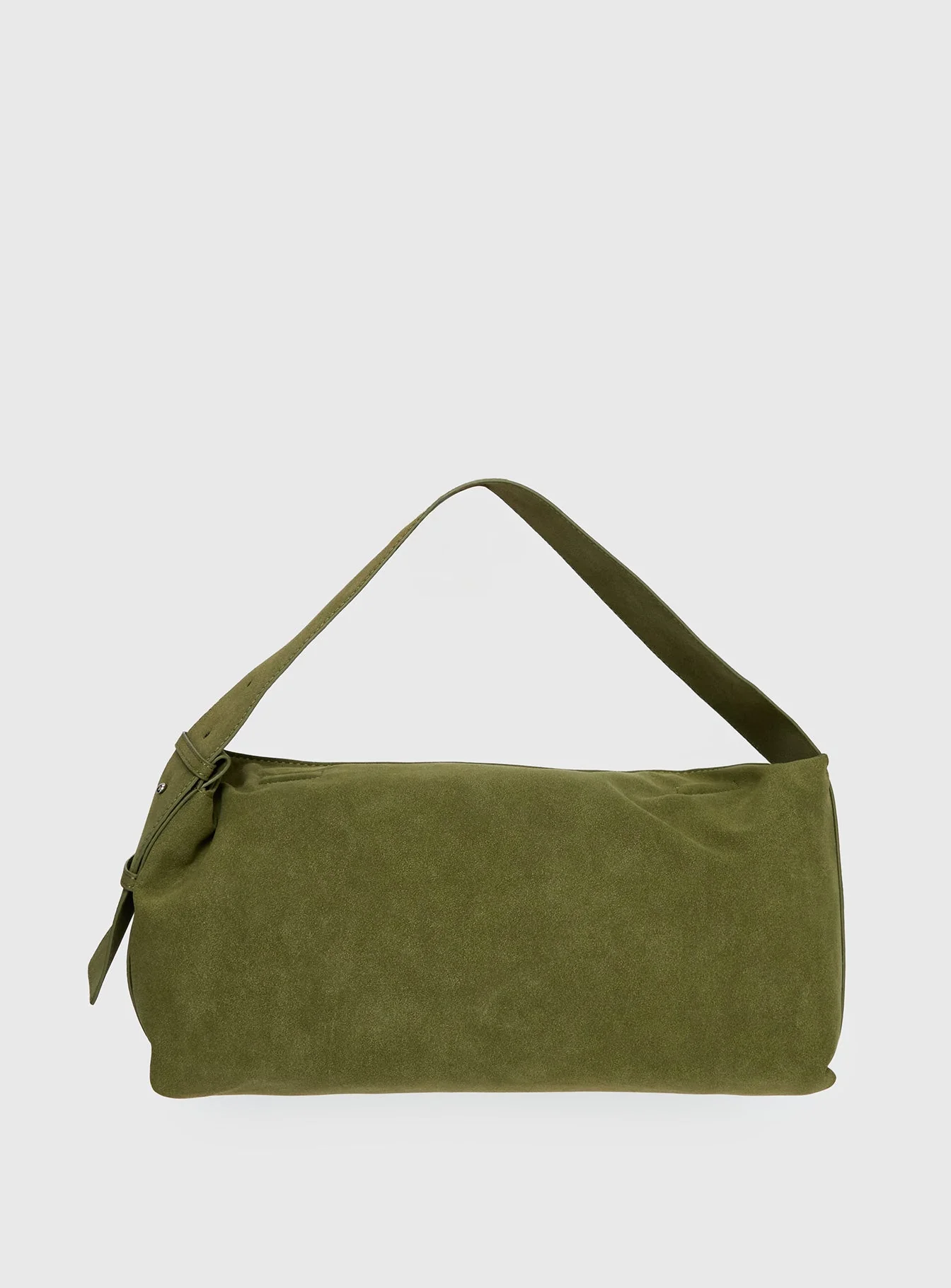 Seraphia Faux Suede Shoulder Bag Green - Image 4