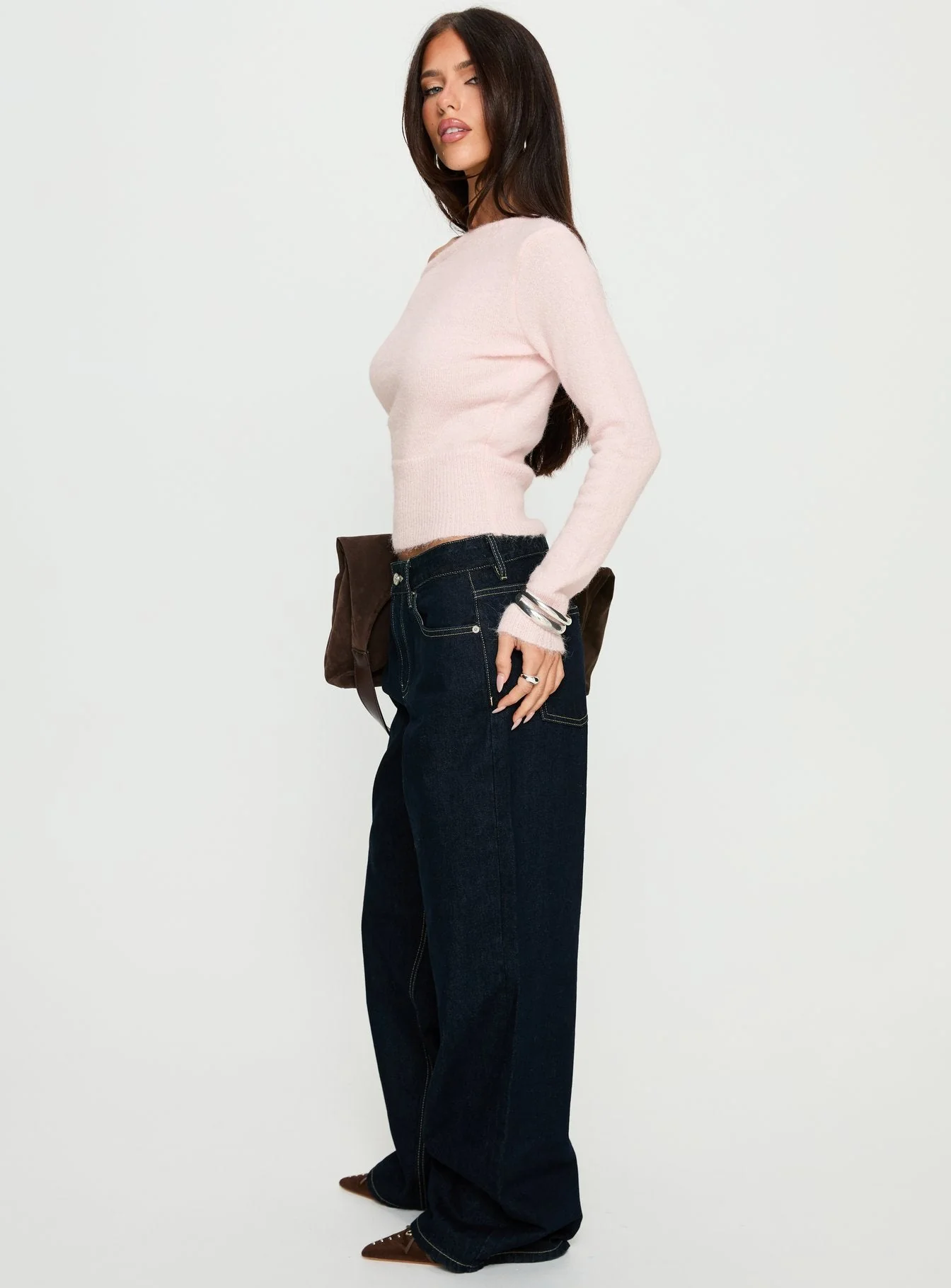 Serenitia Mid Rise Relaxed Jeans Dark Raw Wash - Image 5