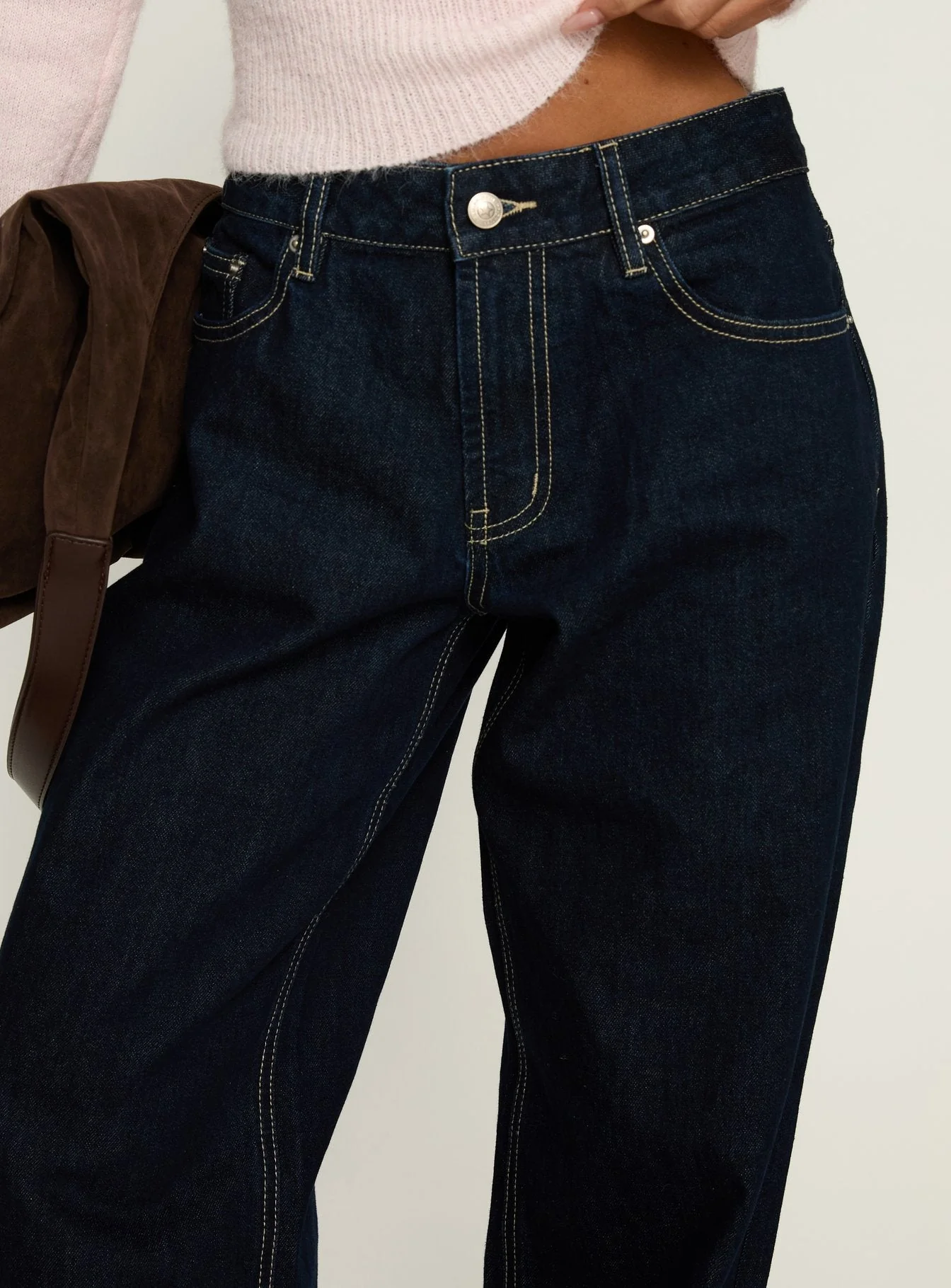 Serenitia Mid Rise Relaxed Jeans Dark Raw Wash - Image 7