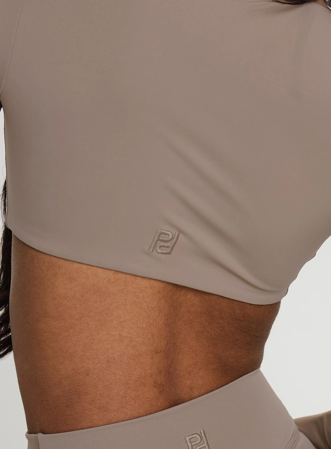 Set Point Active Square Neck Long Sleeve Top Taupe - Image 7