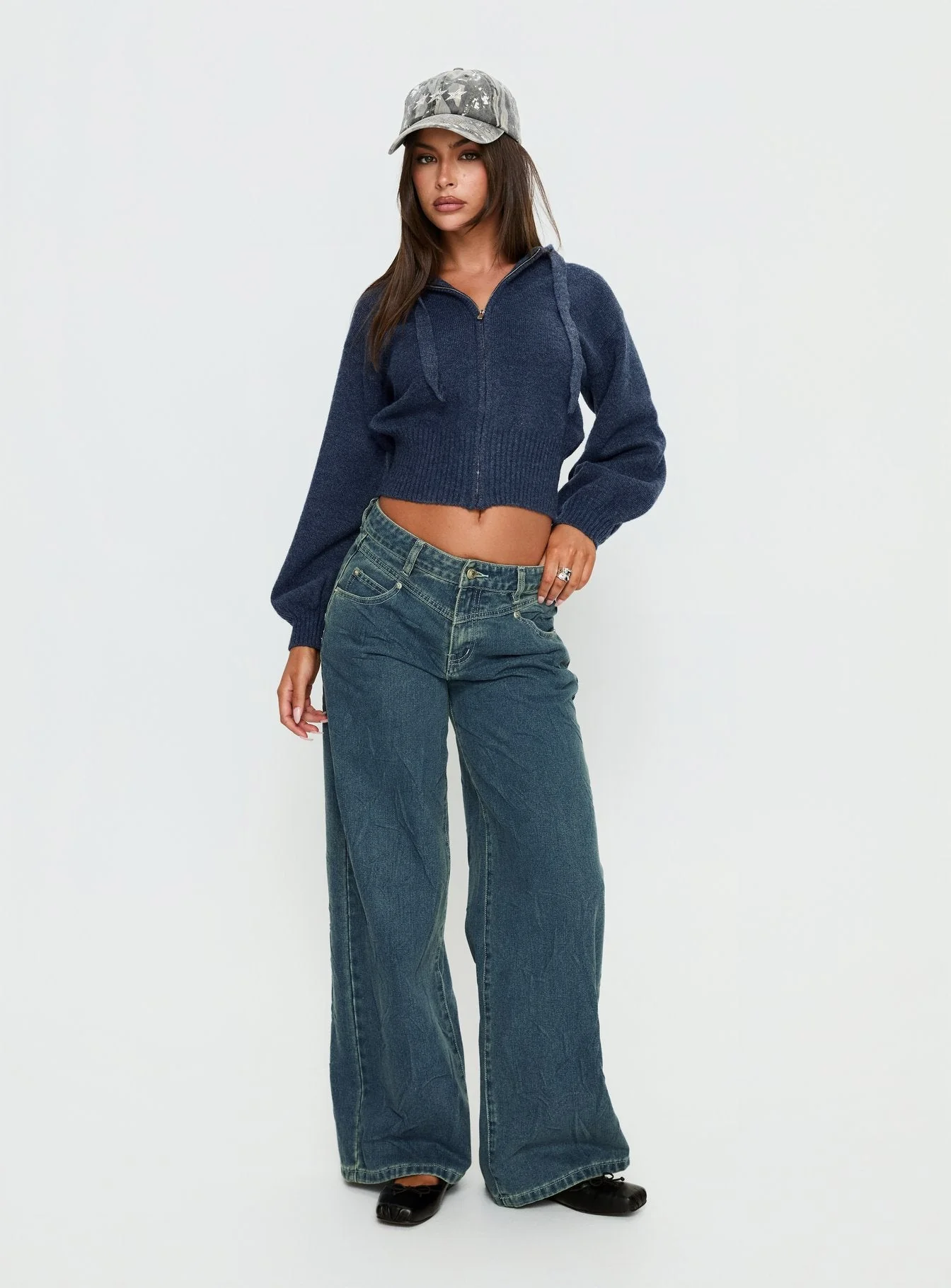 Shanna Relaxed Low Rise Jeans Acid Raw Wash - Image 3