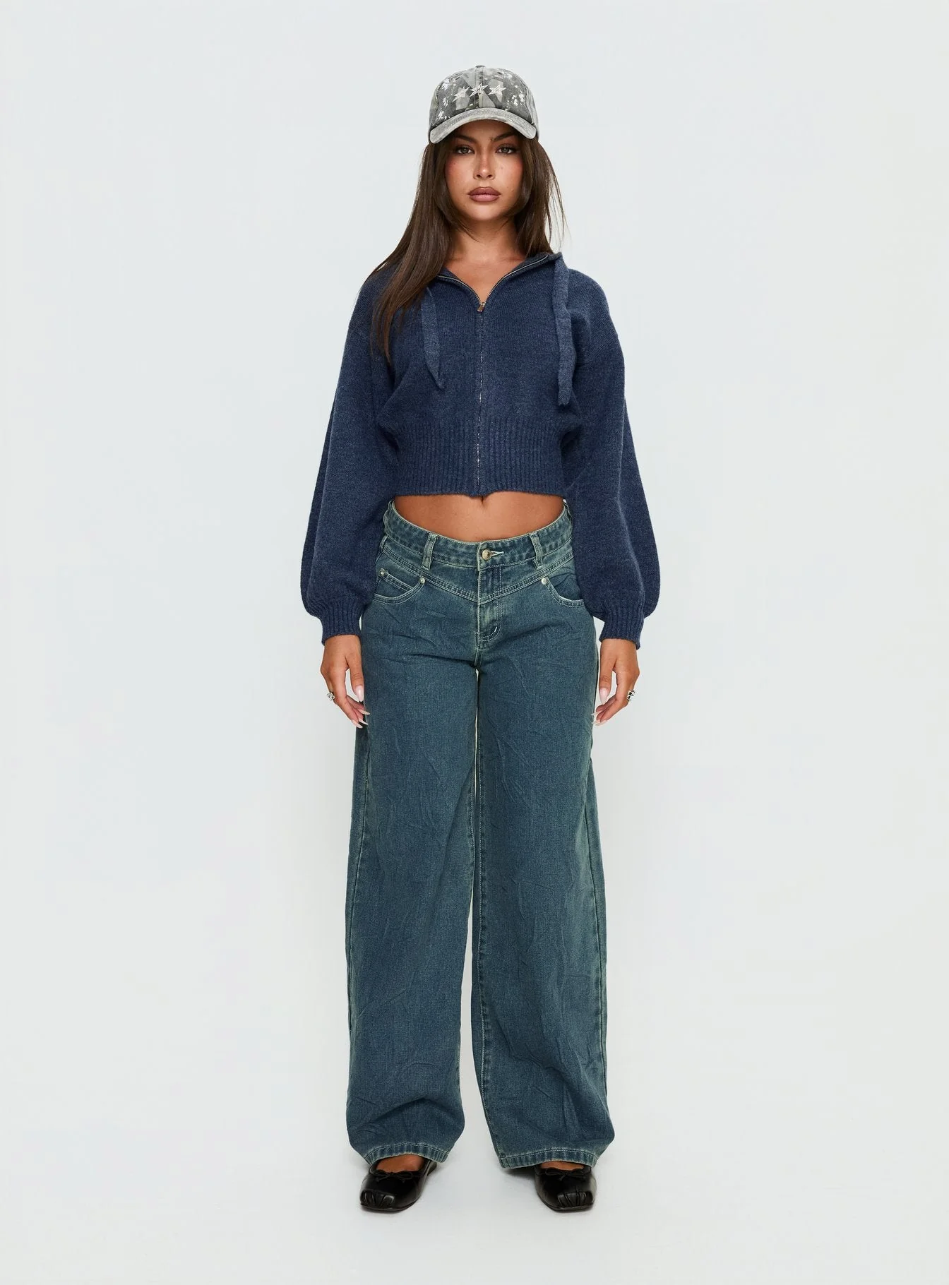 Shanna Relaxed Low Rise Jeans Acid Raw Wash - Image 7