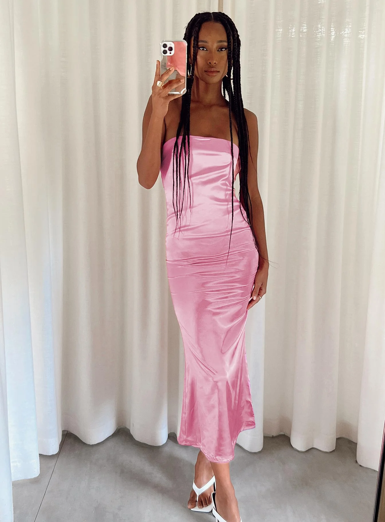 Shaya Strapless Maxi Dress Pink - Image 6