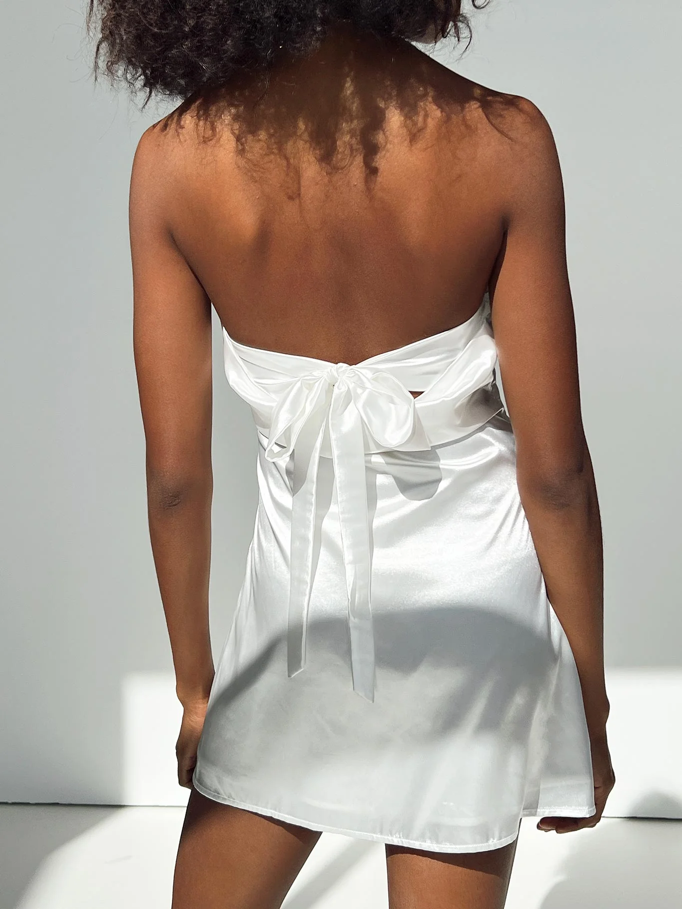 Shaya Strapless Mini Dress White - Image 6