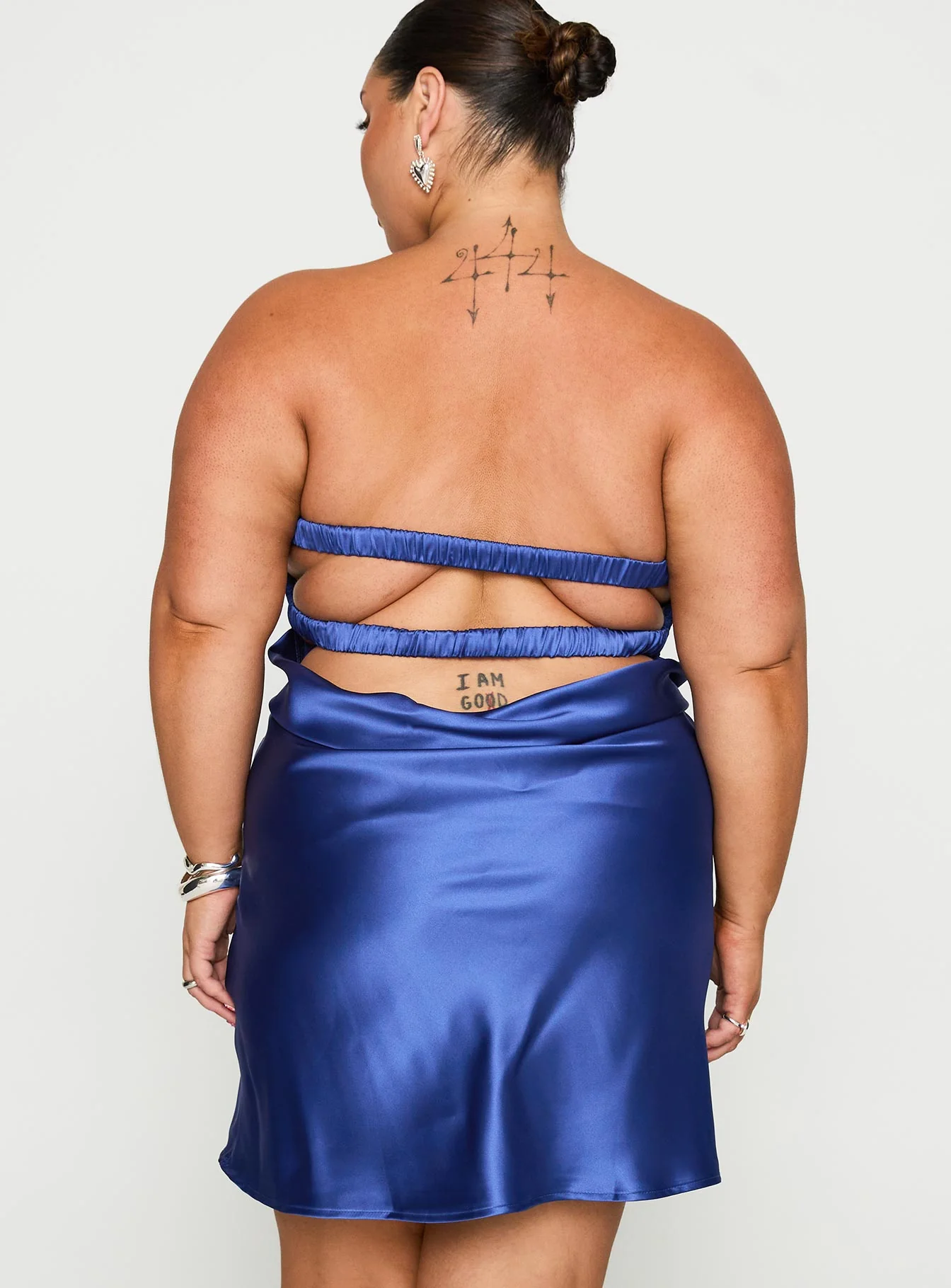 Shellie Mini Dress Blue Curve - Image 5