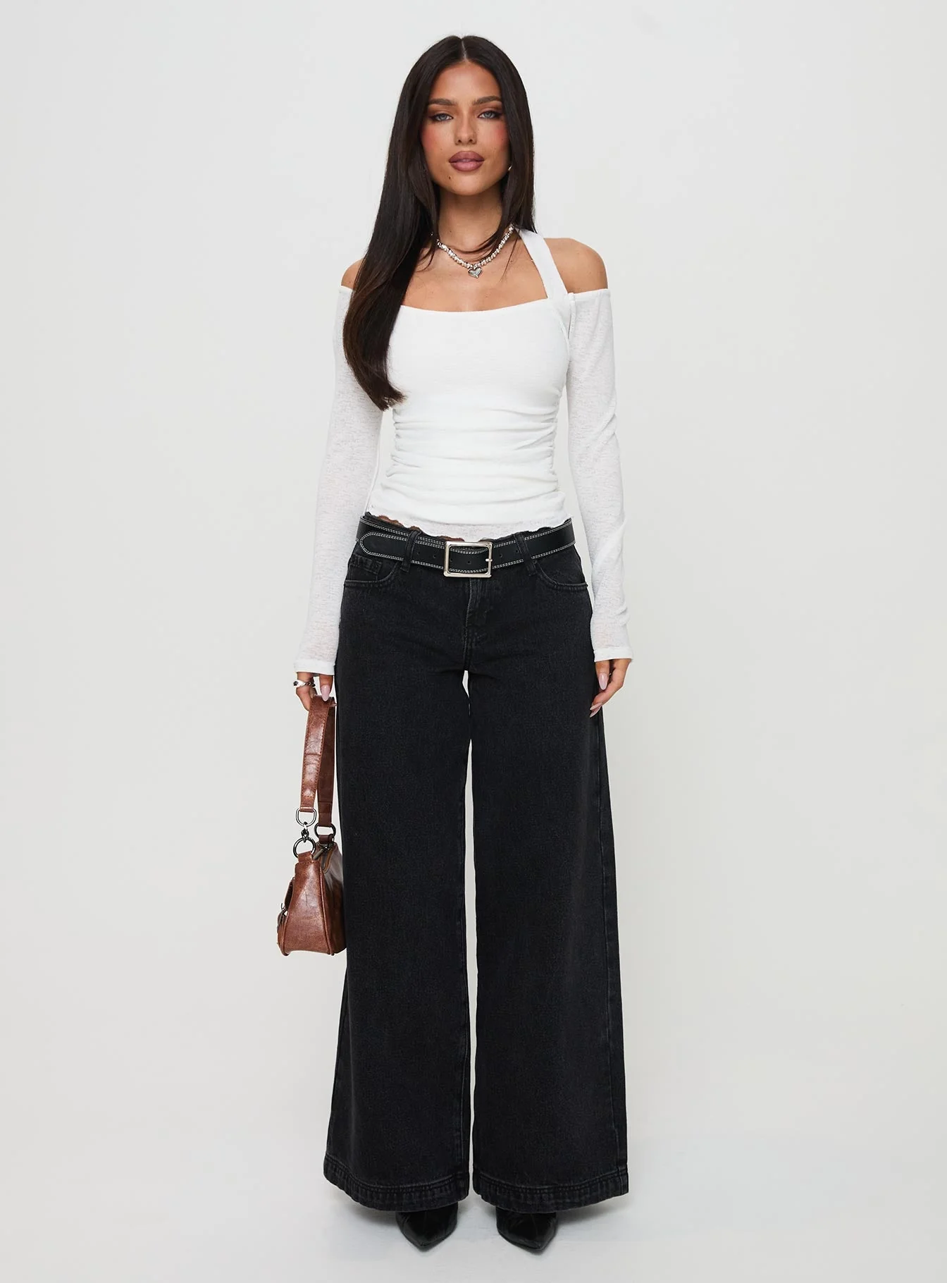 Shivers Halter Long Sleeve Top White - Image 7