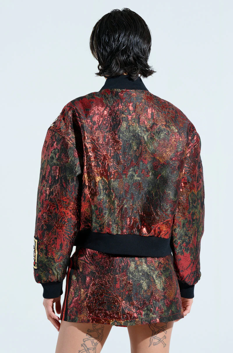 SHOW YOUR CARDS BROCADE BOMBER - Image 5