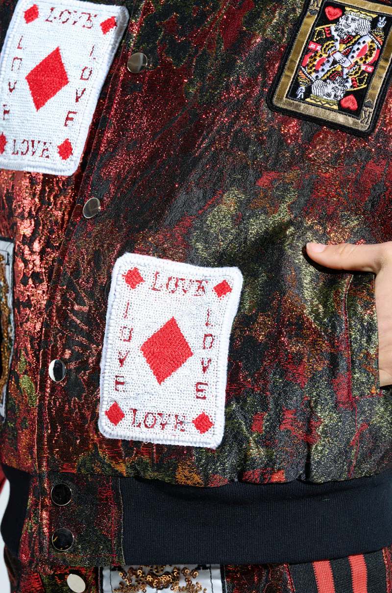 SHOW YOUR CARDS BROCADE BOMBER - Image 8