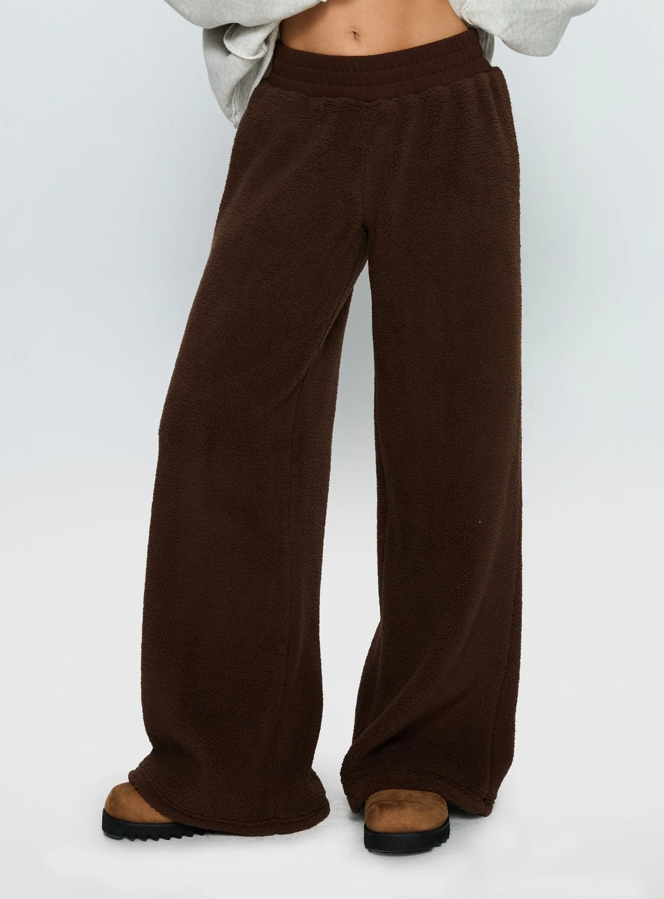 Siberia Fleece Track Pant Chocolate Brown - Image 2