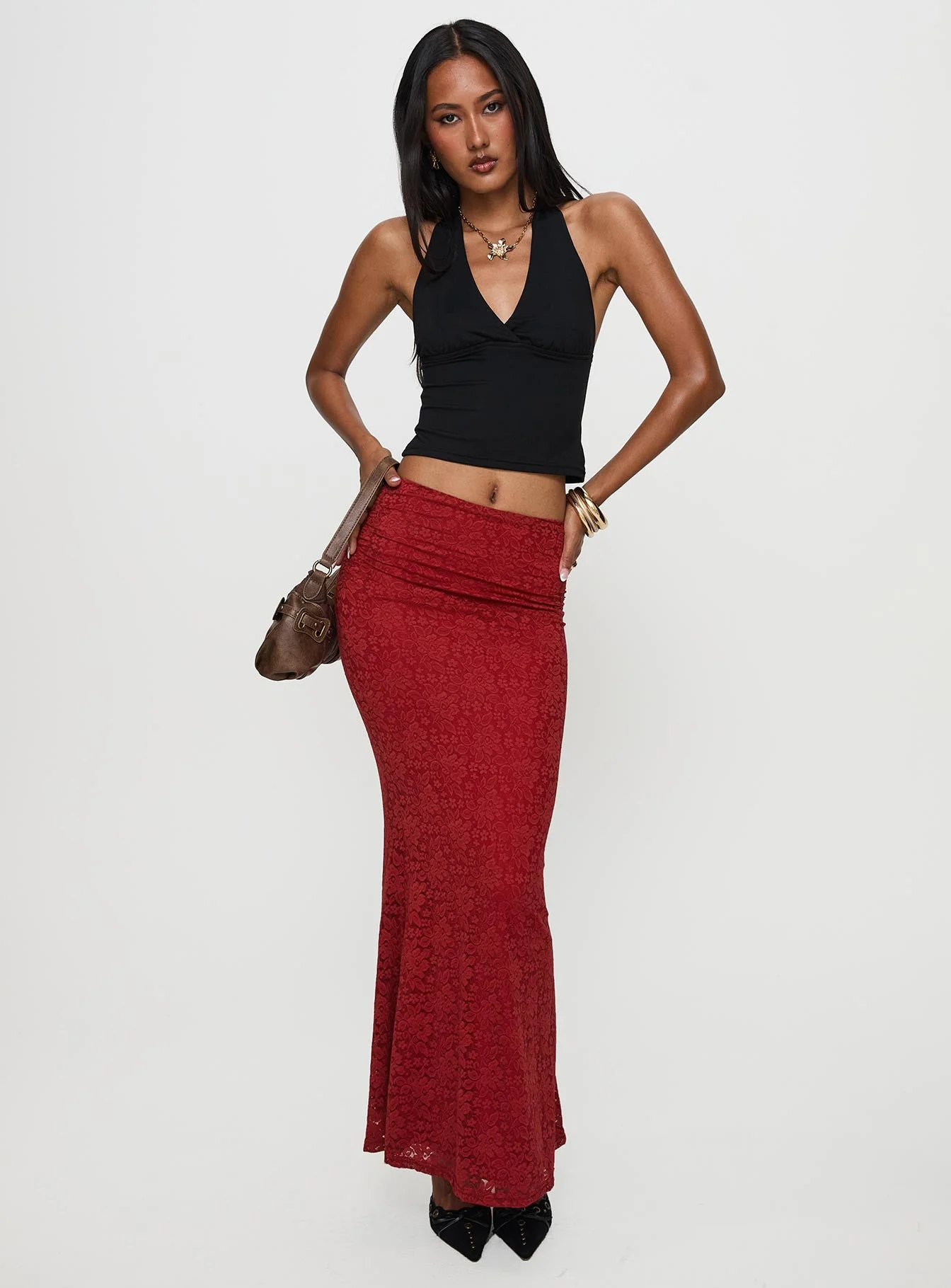 Silene Maxi Skirt Red - Image 3