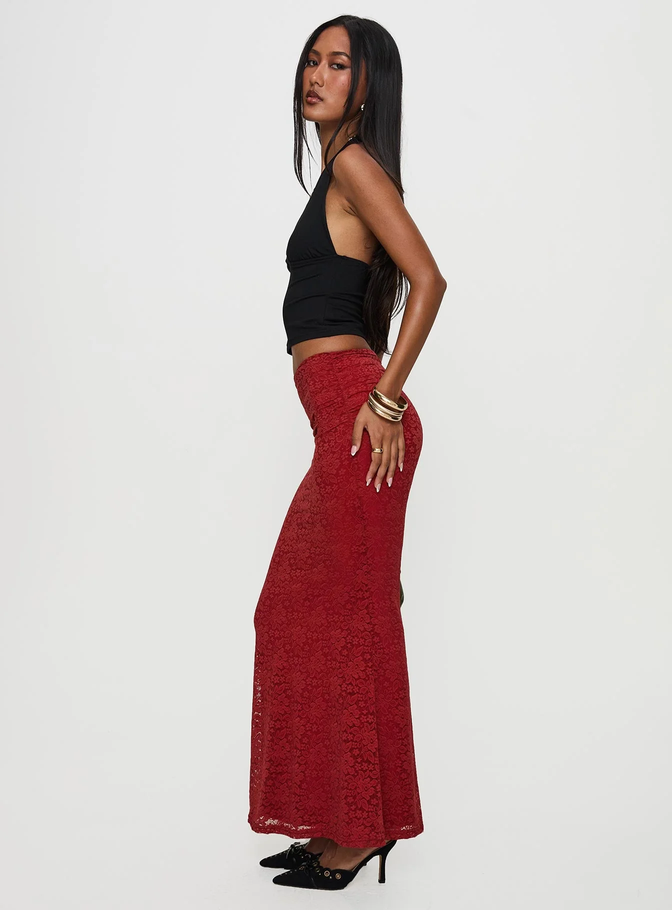 Silene Maxi Skirt Red - Image 4