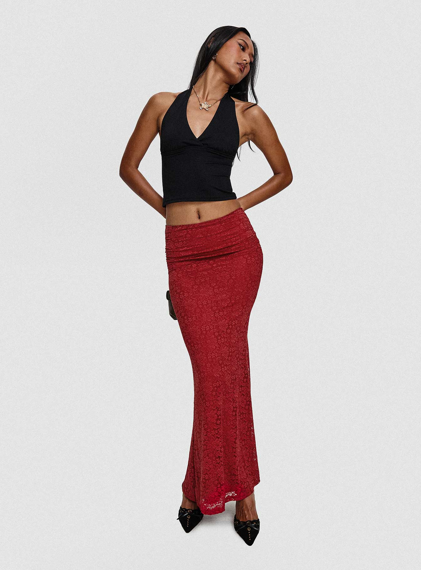 Silene Maxi Skirt Red - Image 8