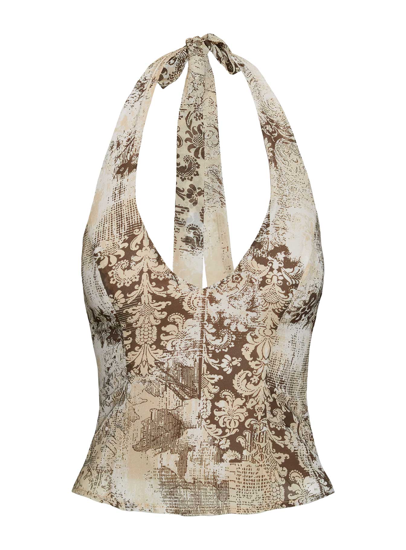 Silvey Halter Top Brown Multi - Image 5