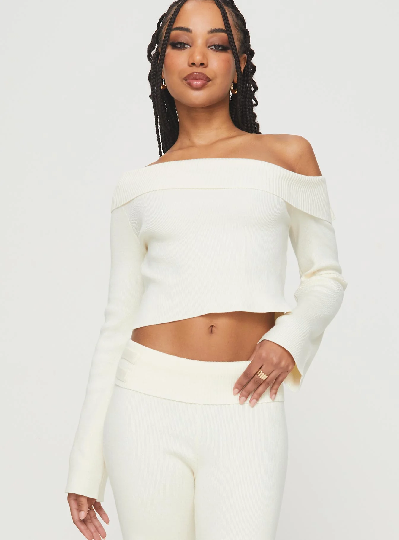 Sina Off The Shoulder Top Cream - Image 2