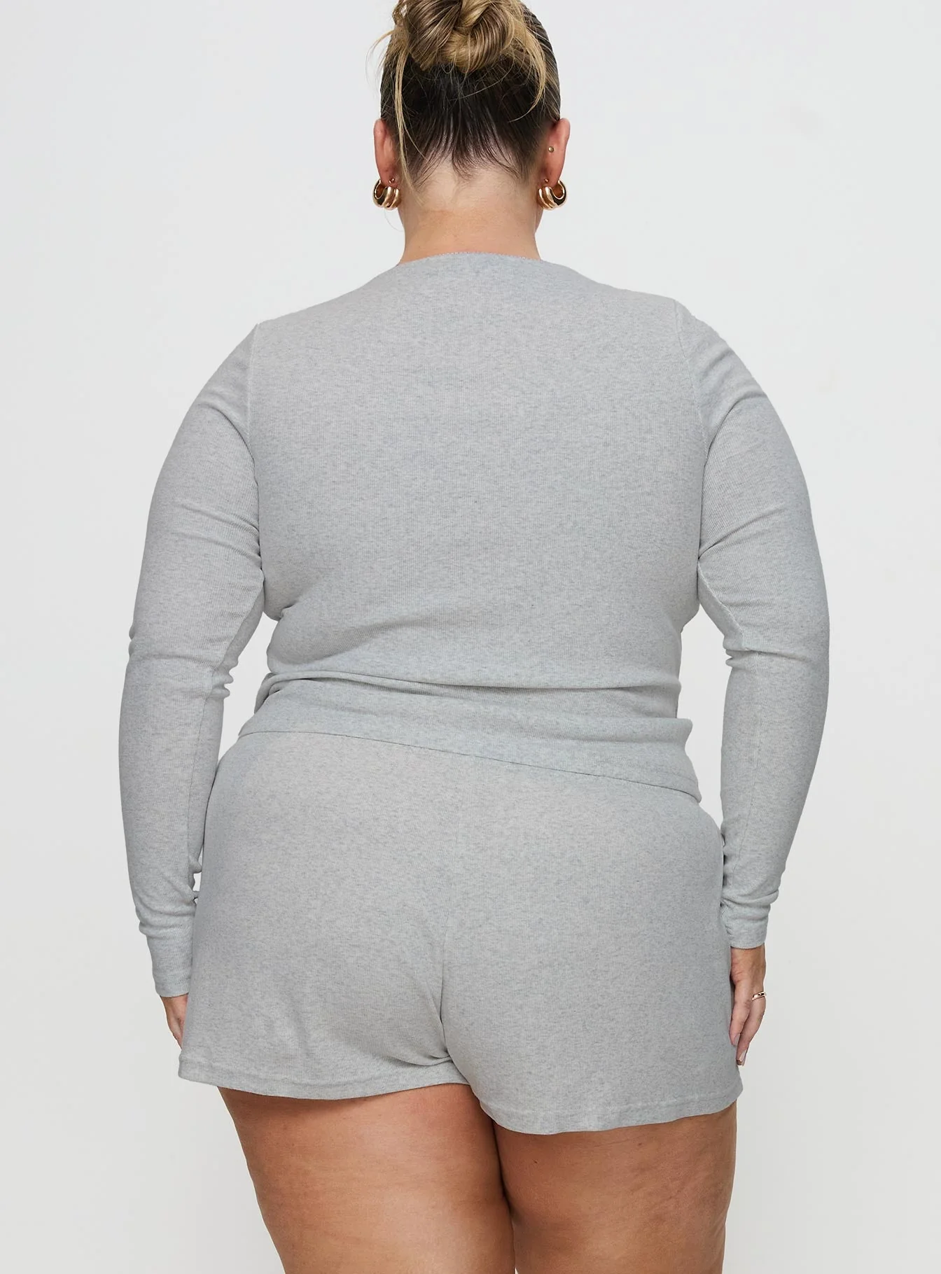 Sleepytea Rib Sleep Short Grey Curve - Image 5